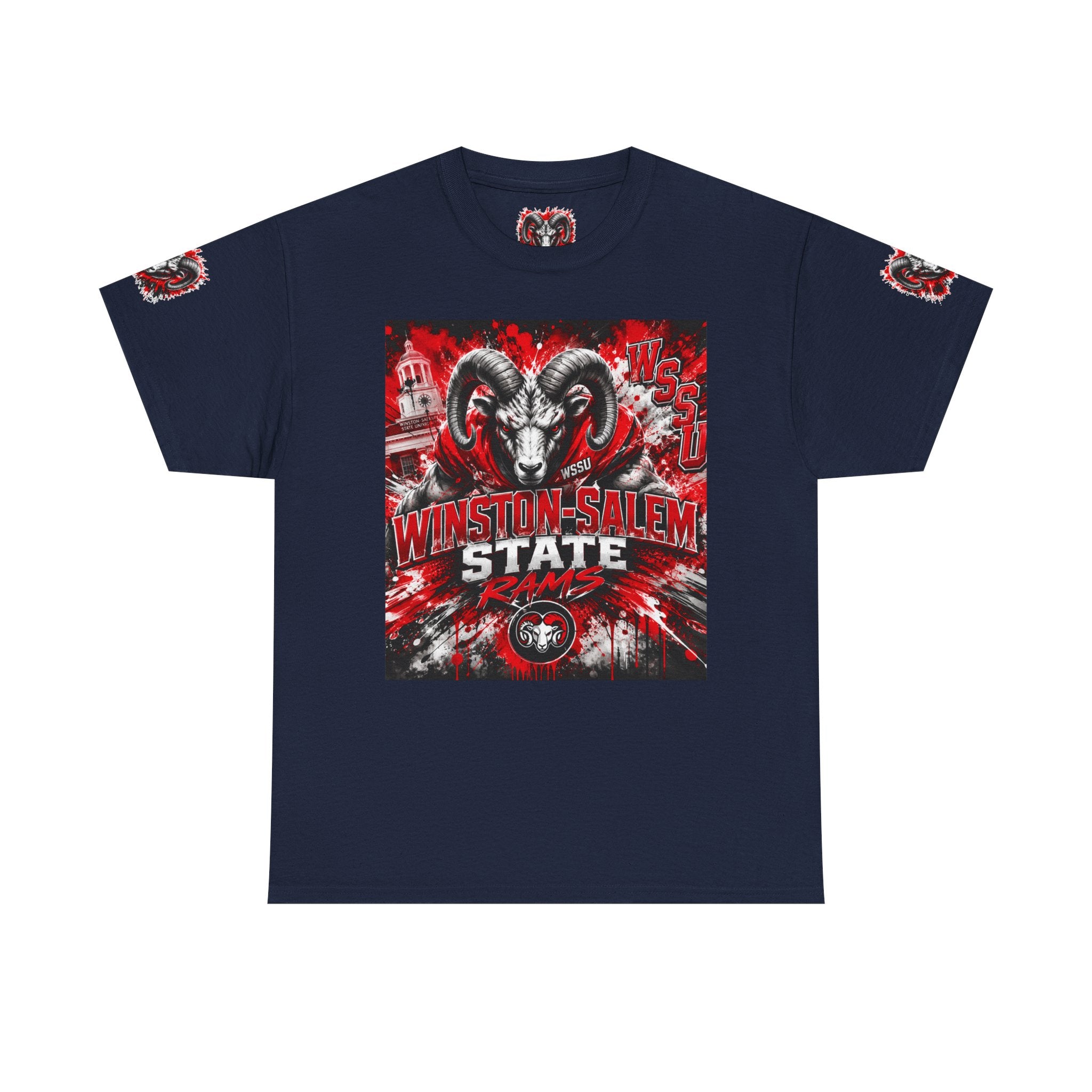 Winston‑Salem State Rams Ram Head Tee — Bold College Spirit T‑Shirt