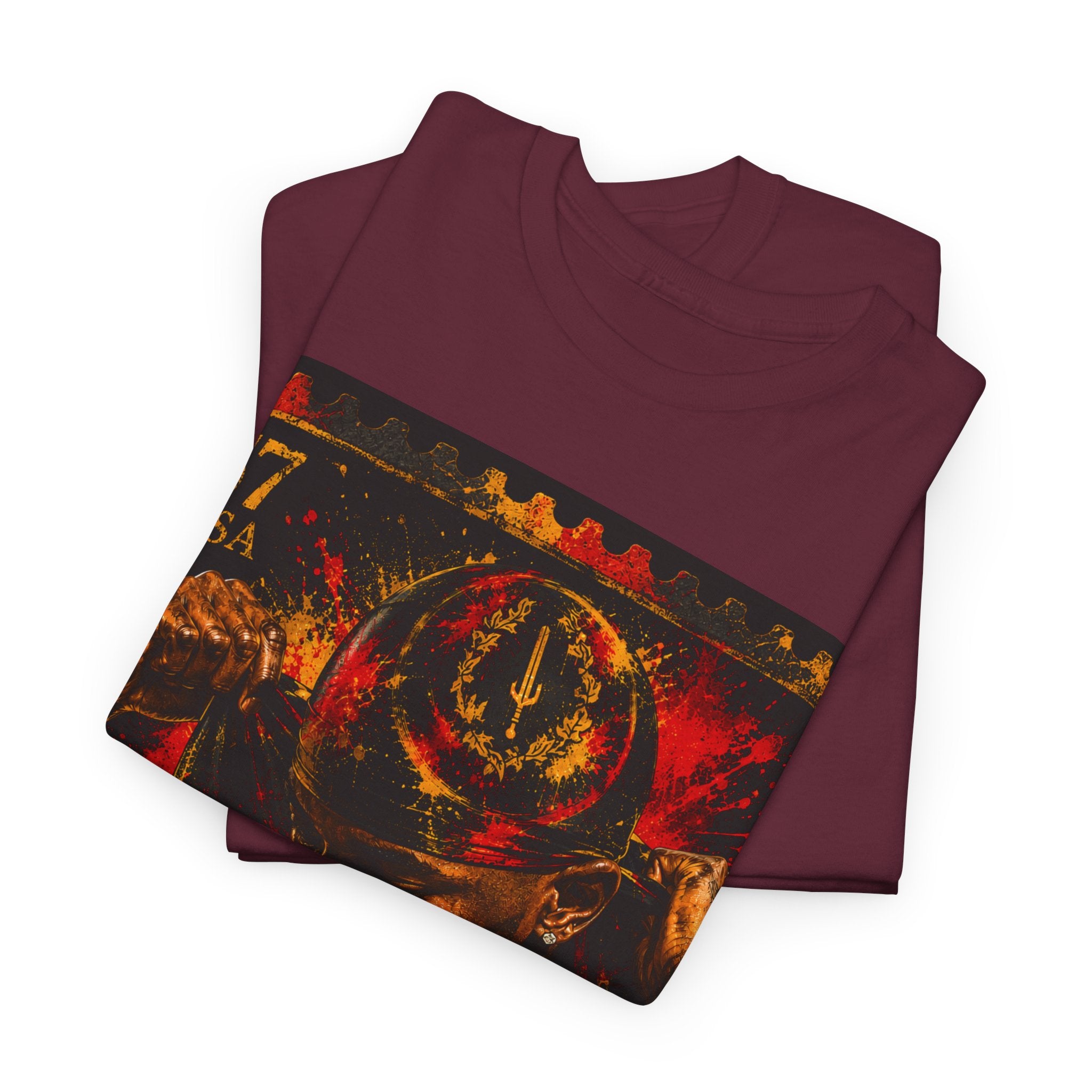 T-Shirt — Regal Afrocentric Portrait Tee (57 USA Stamp Design)