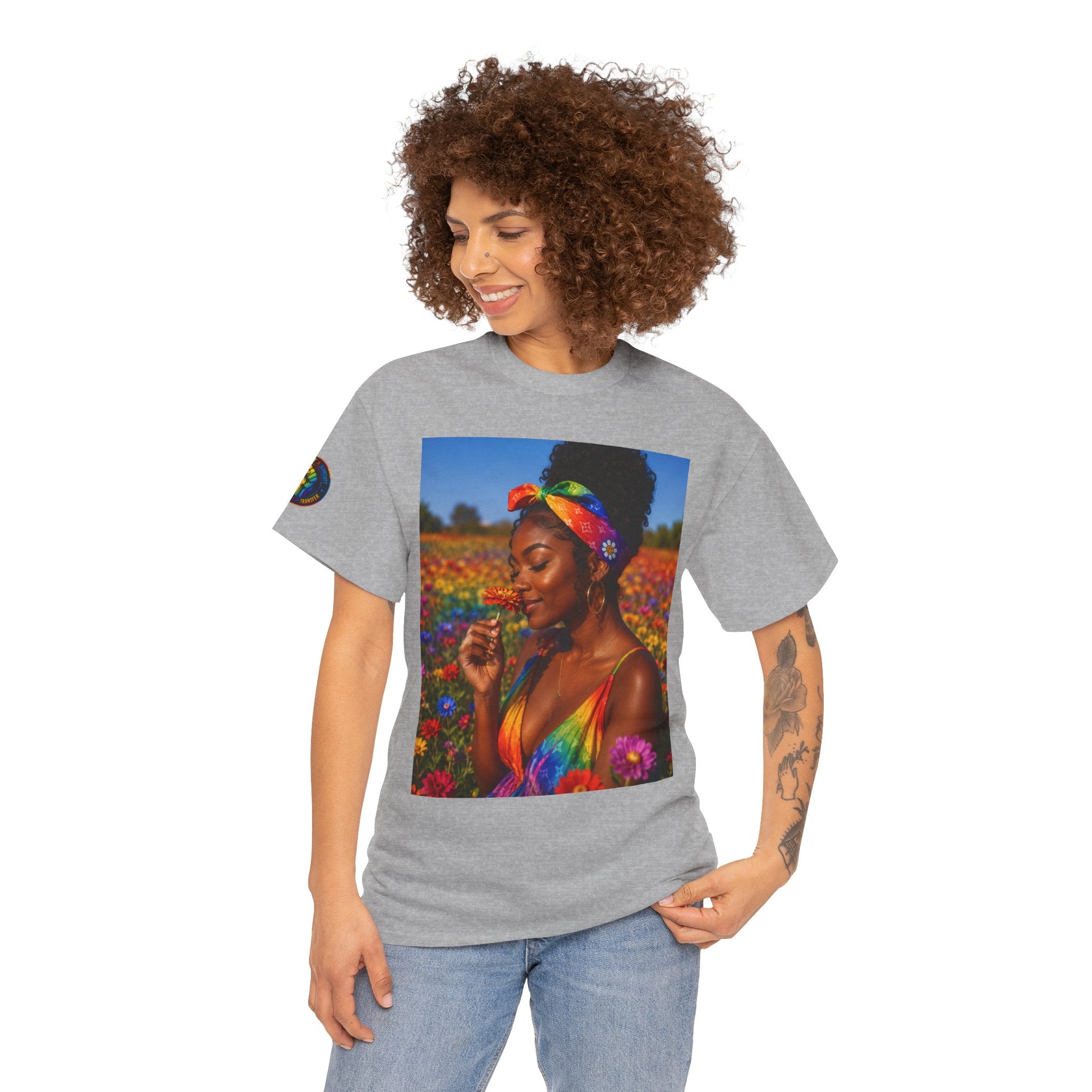 T-Shirt — Rainbow Empowerment Portrait Tee ("This Is Not A Boycott, This Is A Human Transaction")