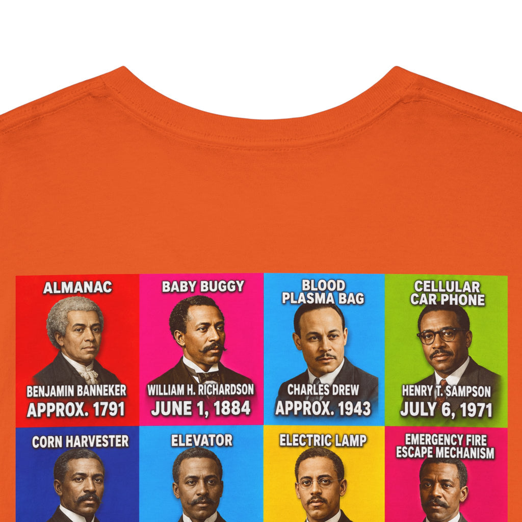 Black inventors Grid T‑Shirt — Colorful Historical Portraits Tee