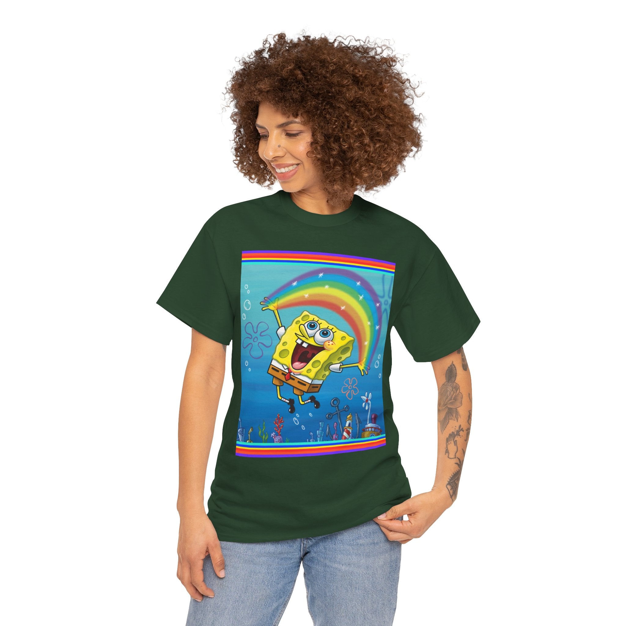 SpongeBob Rainbow SquarePants T-Shirt — Nickelodeon Graphic Tee