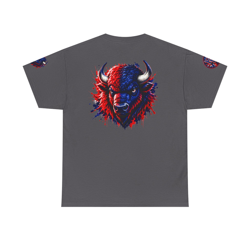 Howard University Buffalo Spirit Tee — HU Bison Red & Blue Campus Shirt