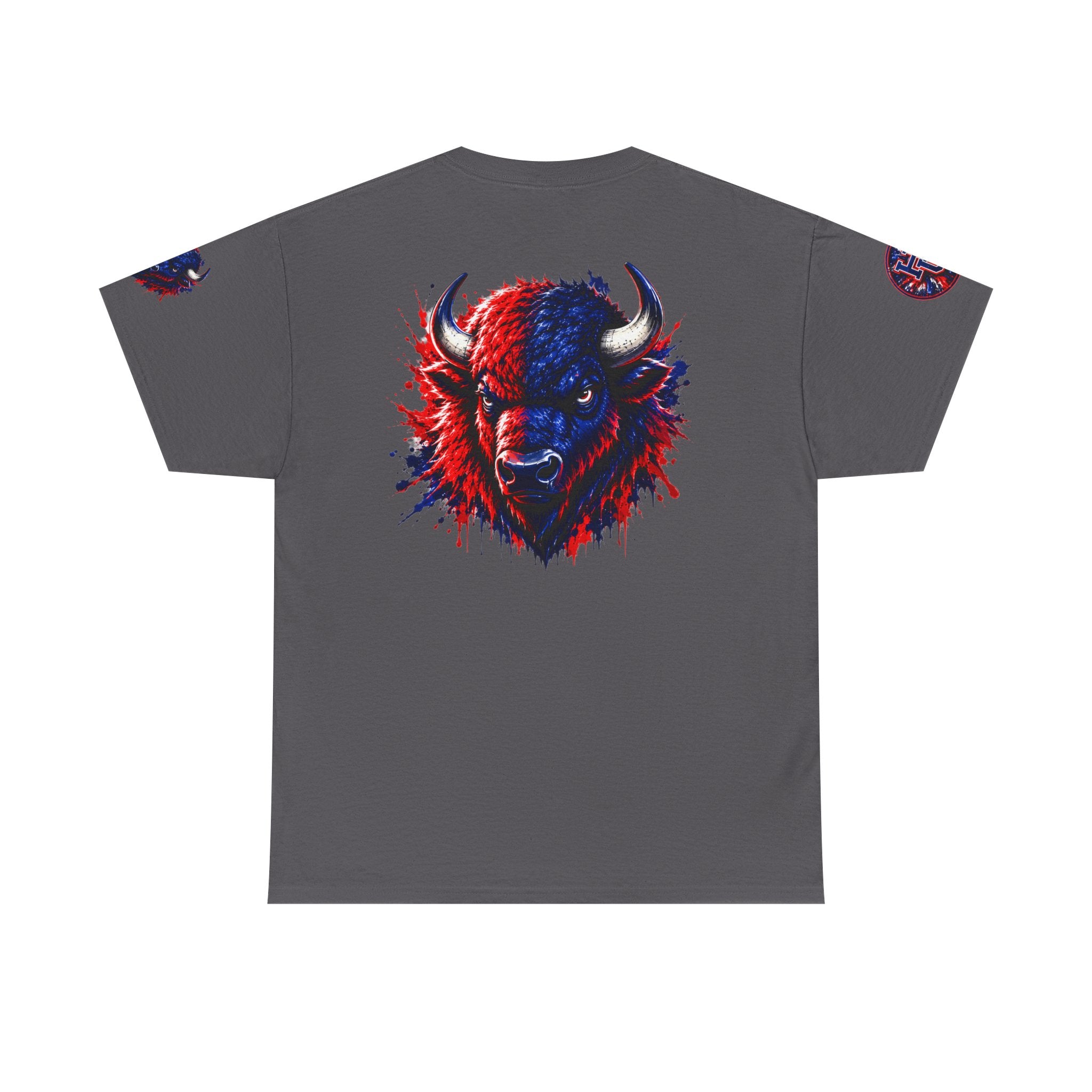 Howard University Buffalo Spirit Tee — HU Bison Red & Blue Campus Shirt