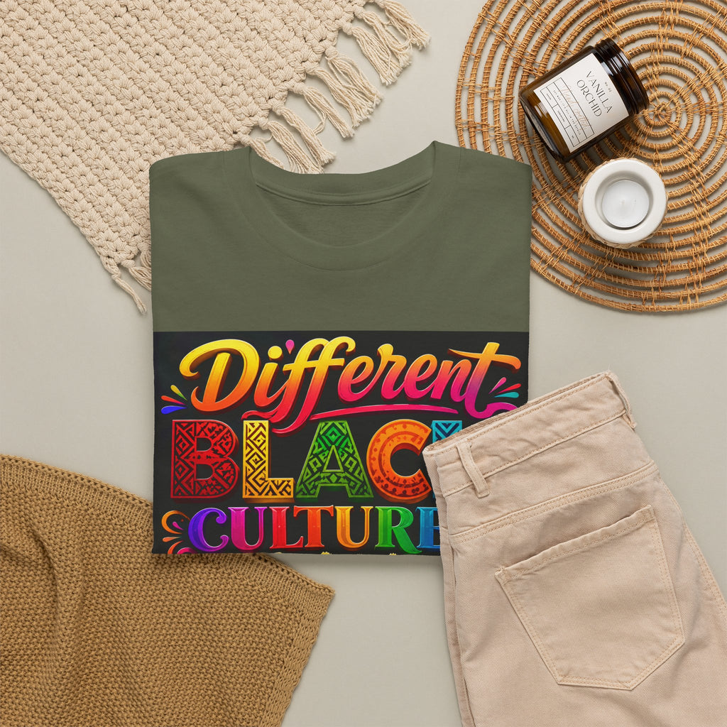 T-Shirt — Different Black Cultures, Same Black Skin Graphic Tee (Black History & Unity)