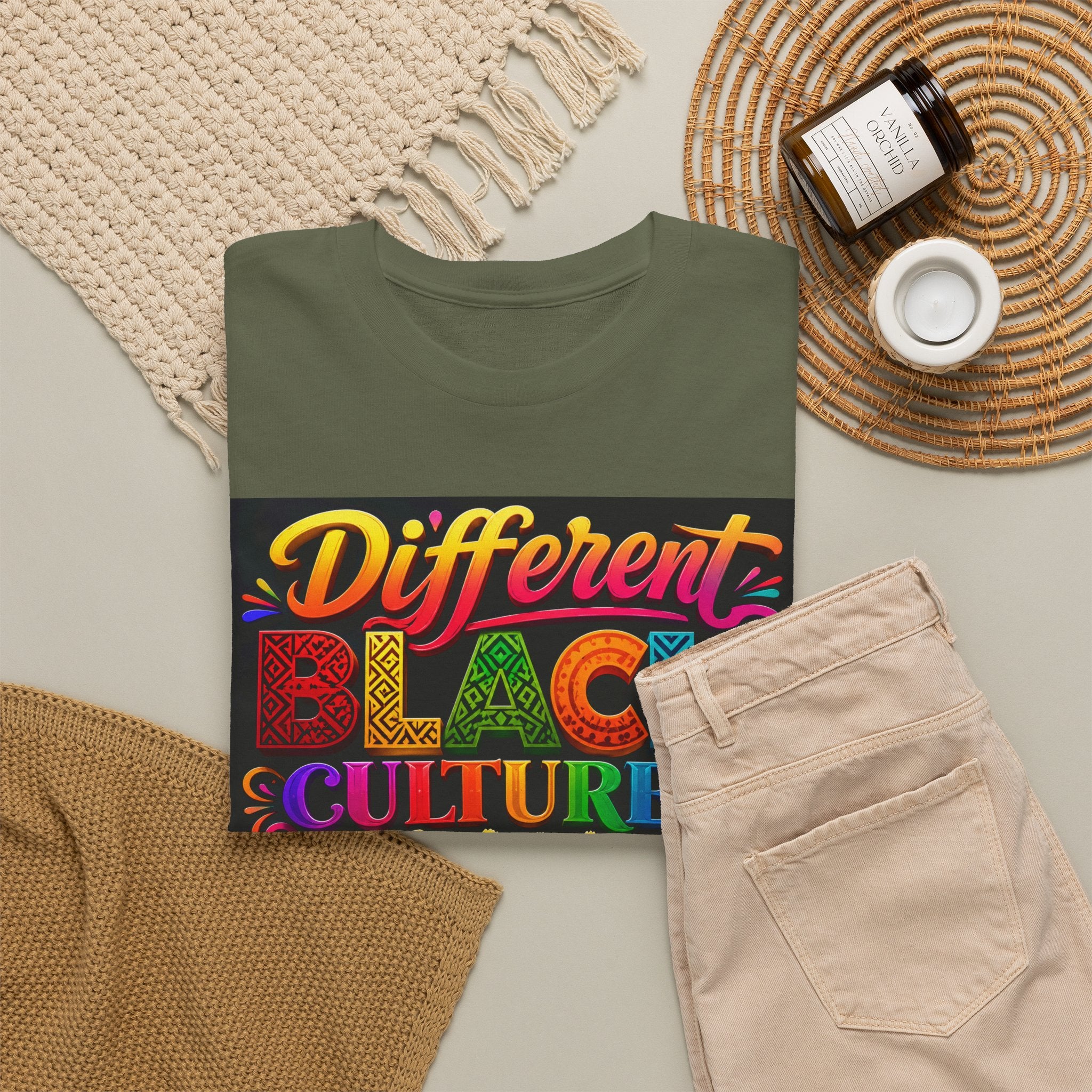T-Shirt — Different Black Cultures, Same Black Skin Graphic Tee (Black History & Unity)