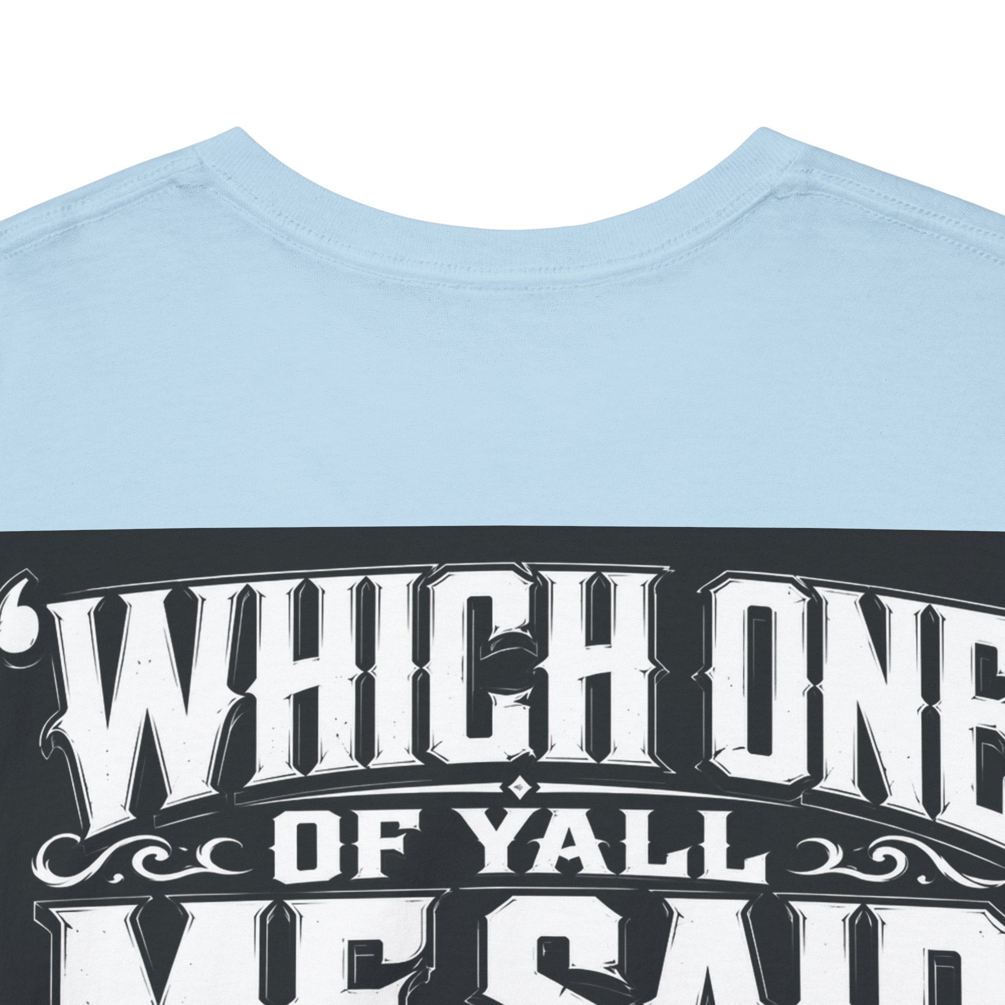 Badger Portrait Tee — "Which One of Y’all MF Said Something About a Home?" Graphic T‑Shirt
