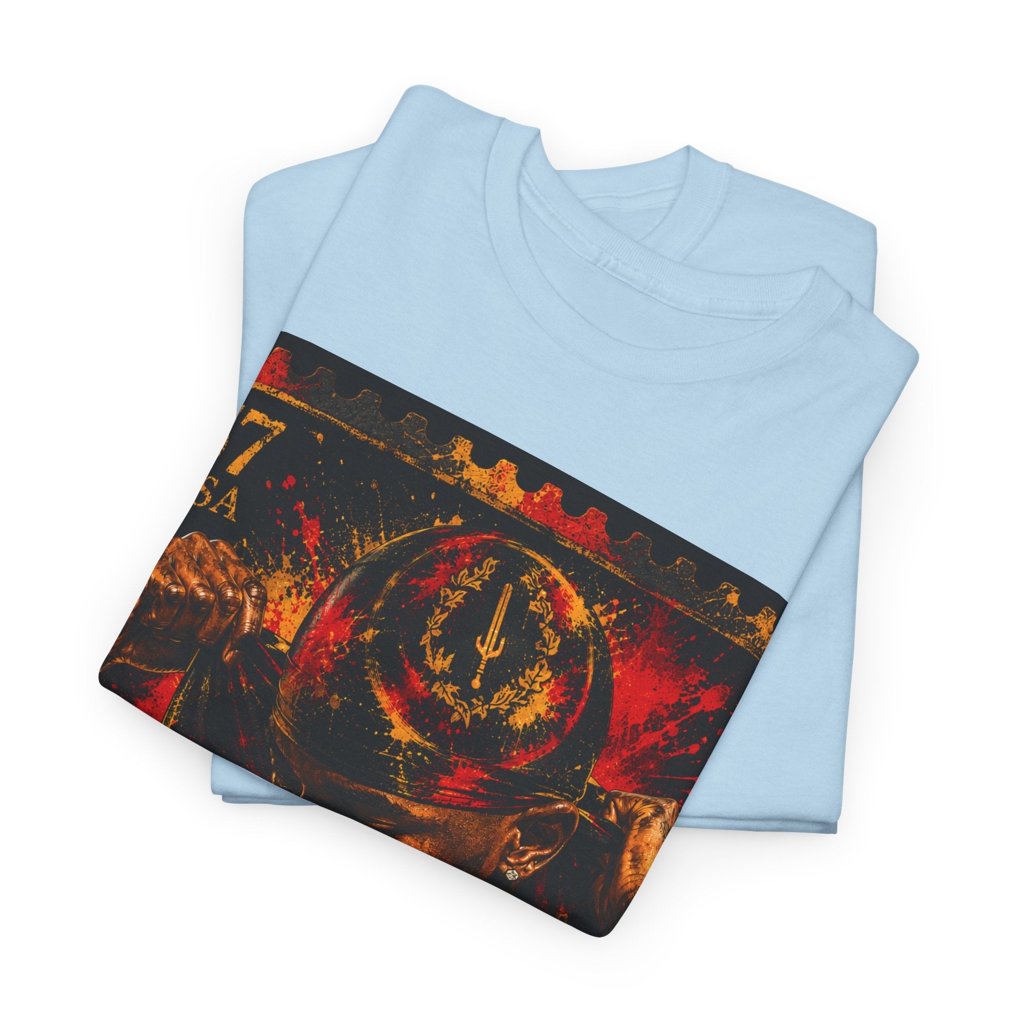 T-Shirt — Regal Afrocentric Portrait Tee (57 USA Stamp Design)
