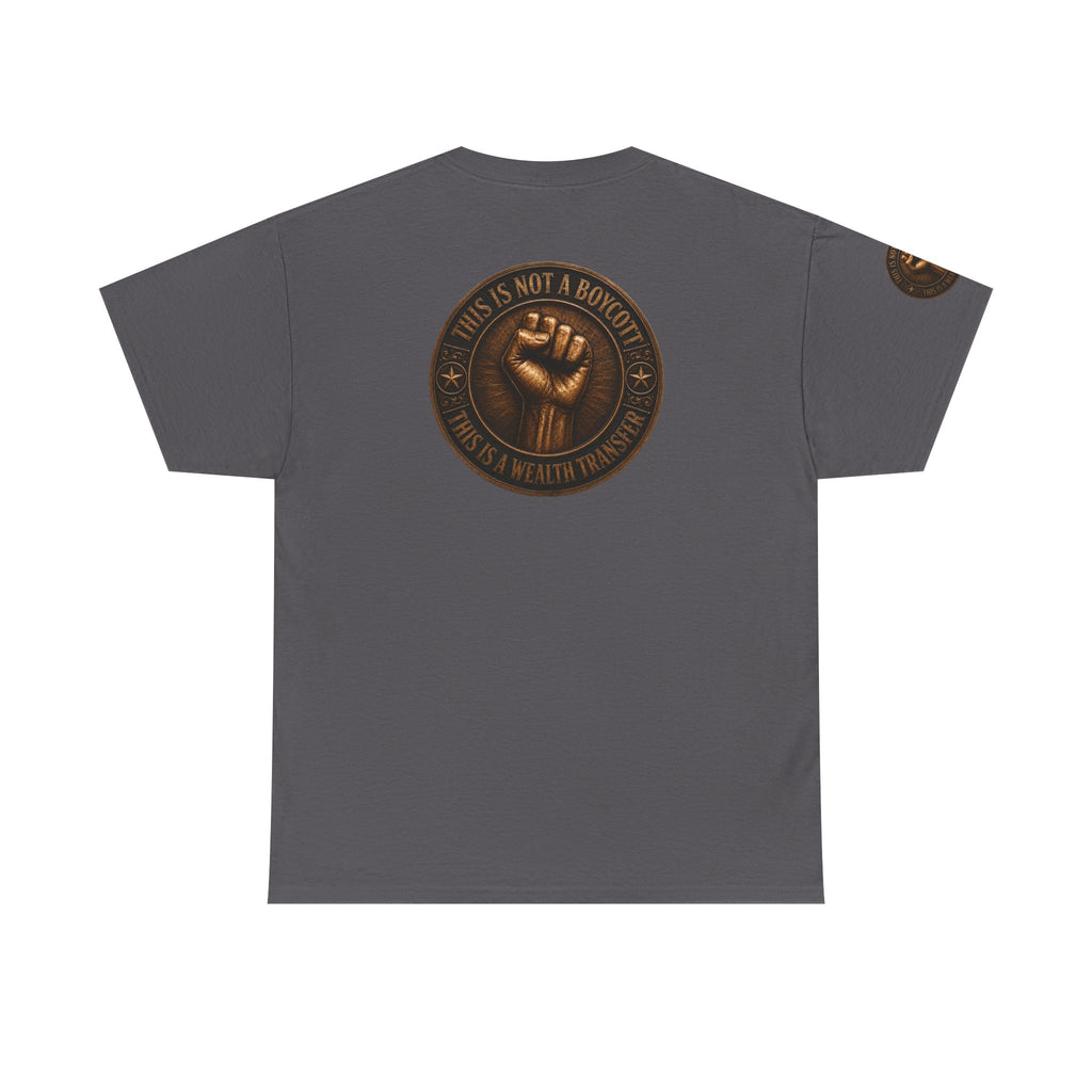 Graphic Tee — 'This Is Not A Boycott' Fist Emblem with Vintage Group Portrait
