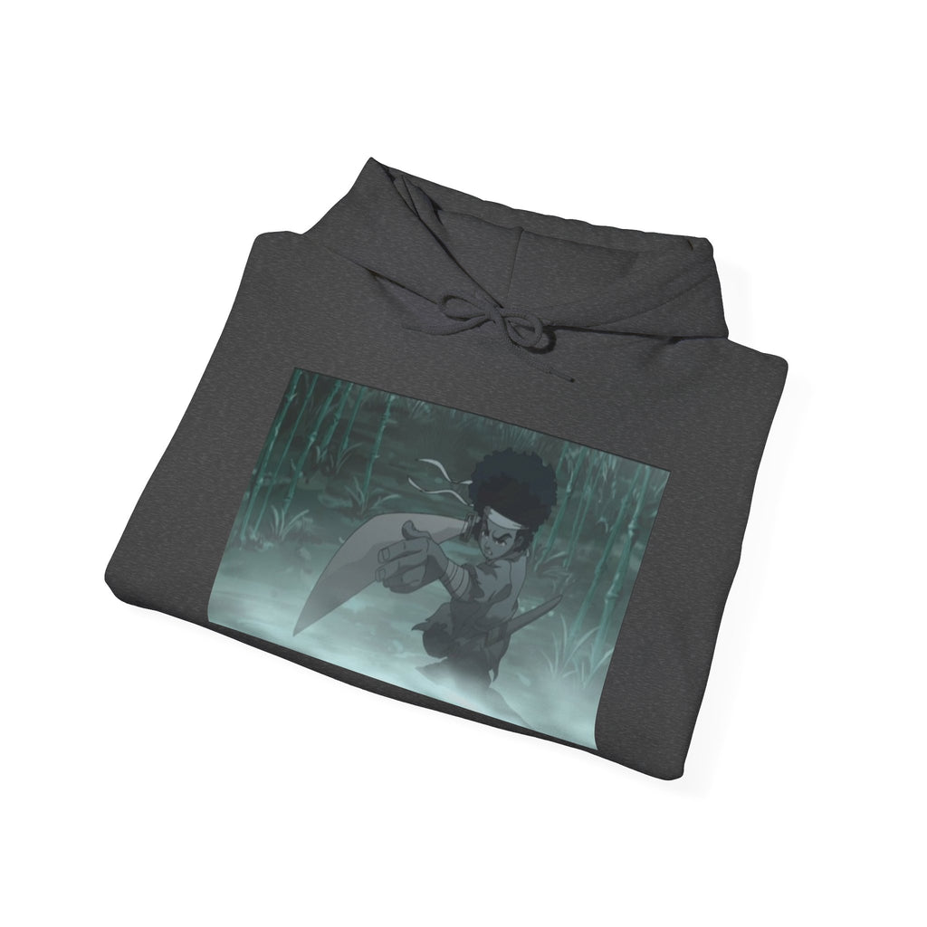Moody Forest Angel Hoodie — Ethereal Wings Graphic Sweatshirt