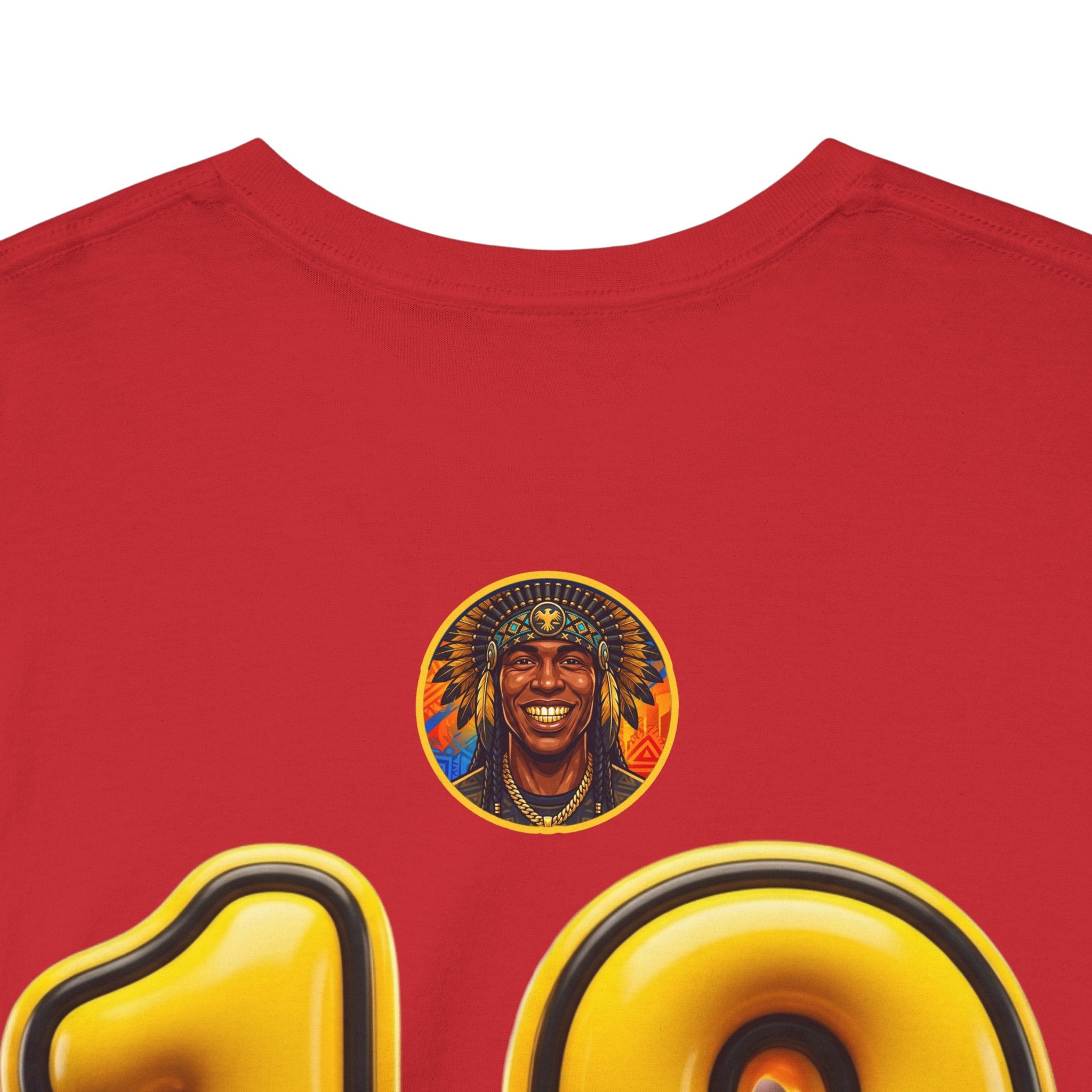Melanated 19 Graphic Tee — Retro Script Logo & Gold Number Baseball Shirt