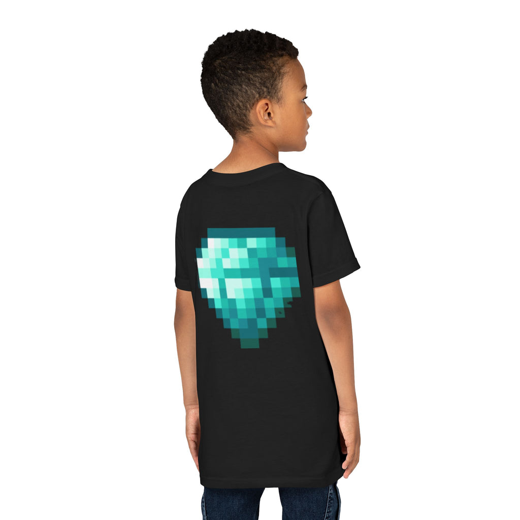 Youth Diamond Legend Tee — Pixel Minecraft-Style Gem Graphic Shirt