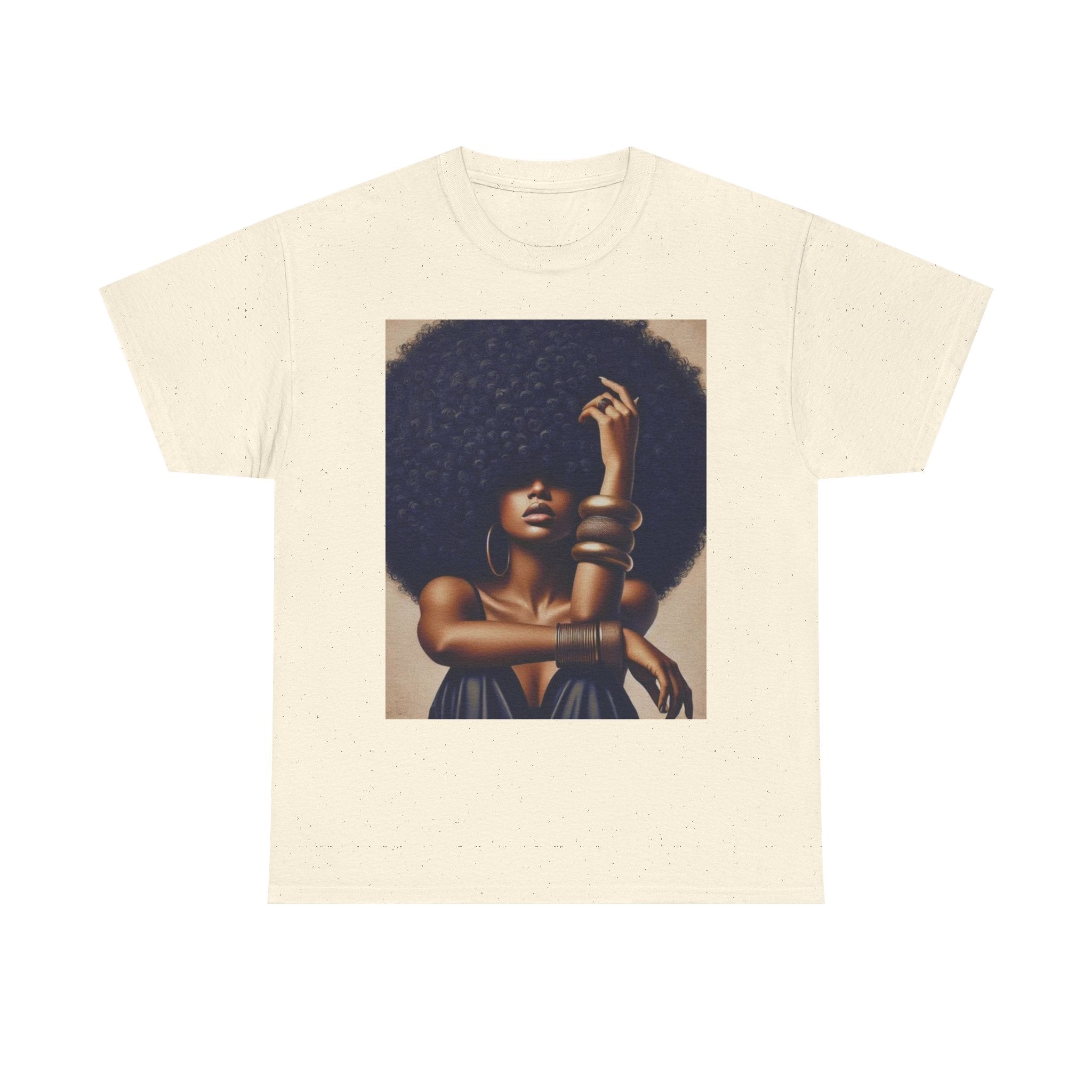 Afro Goddess Portrait Tee — Empowerment Graphic T-Shirt