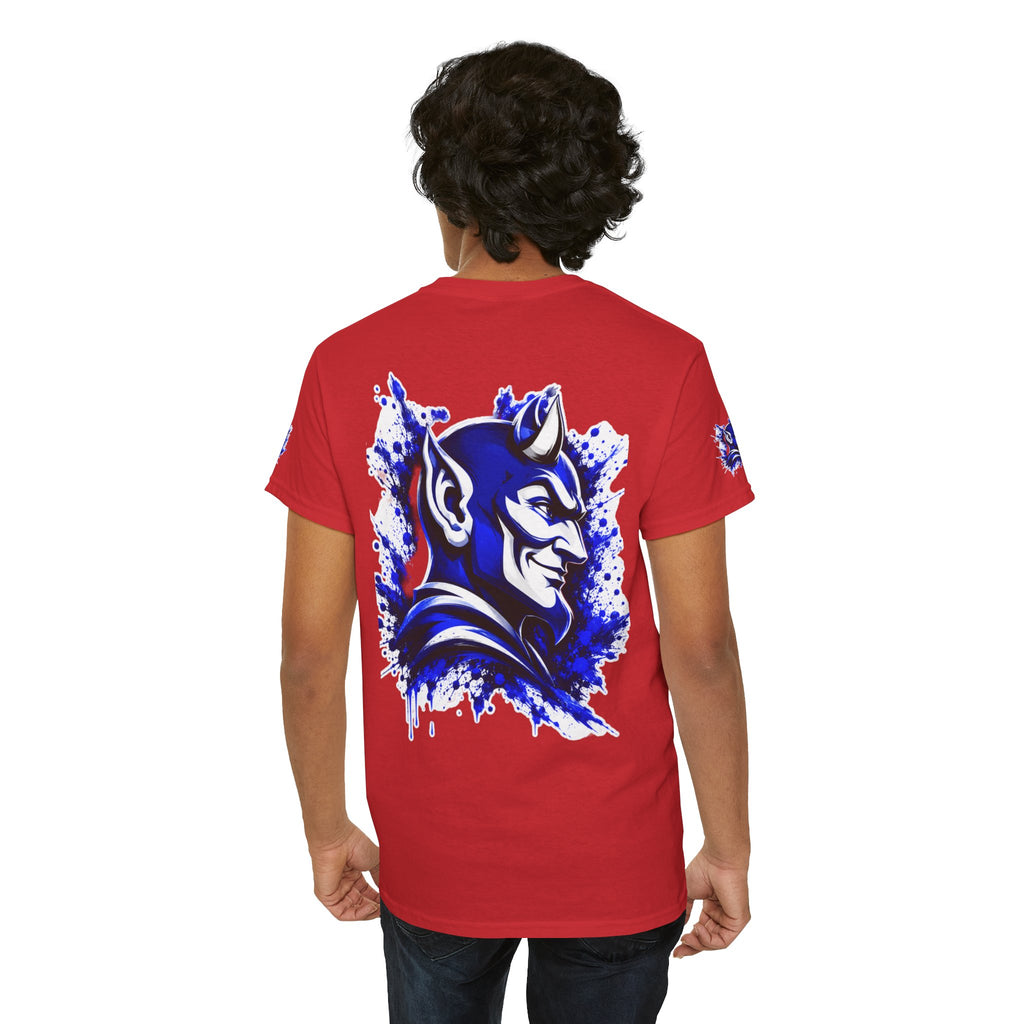 Duke Blue Devils Graphic Tee — Splatter Devil Logo T‑Shirt