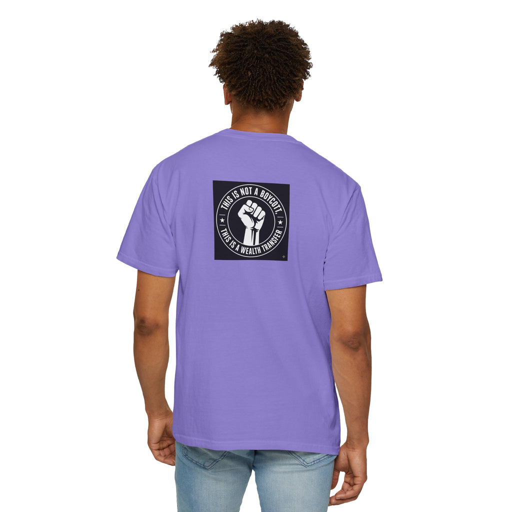 Graphic T-Shirt — Bold Pop-Art Anime Portrait (Front) + “This Is Not A Boycott, It’s A Movement” Fist Emblem (Back)