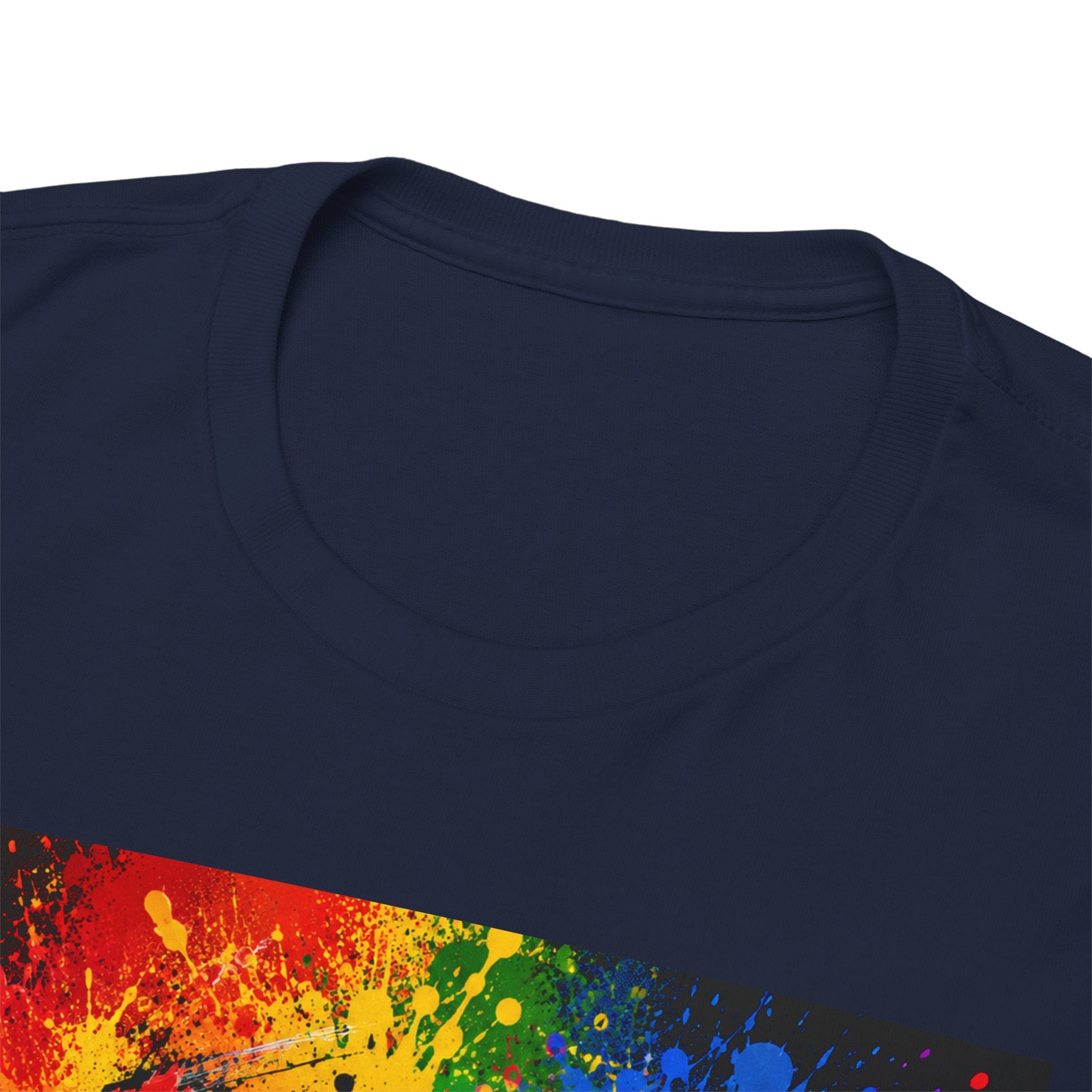 Wealth Transfer T-Shirt — Rainbow Graffiti Design (Back Fist Emblem)