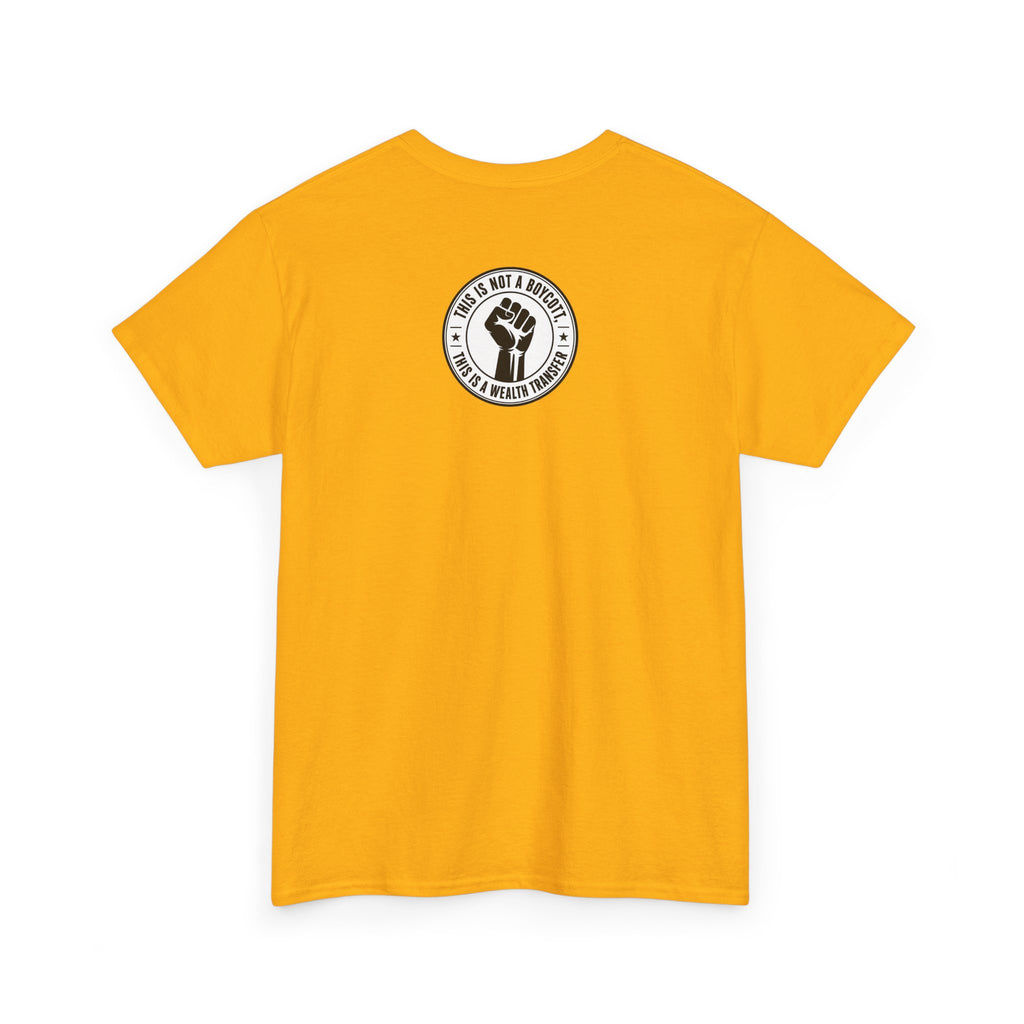 Graphic Tee — Retro Portrait Front with Black Power Fist Back