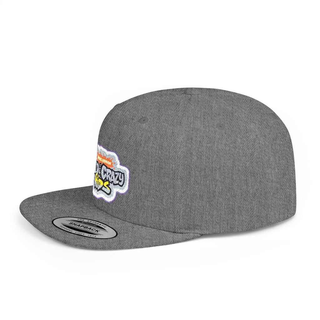 Flat Bill Snapback Hat — 'Neighborhood Vibes' Embroidered Patch Cap