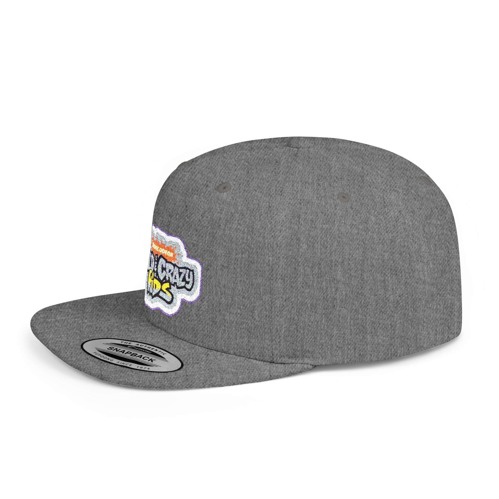 Flat Bill Snapback Hat — 'Neighborhood Vibes' Embroidered Patch Cap