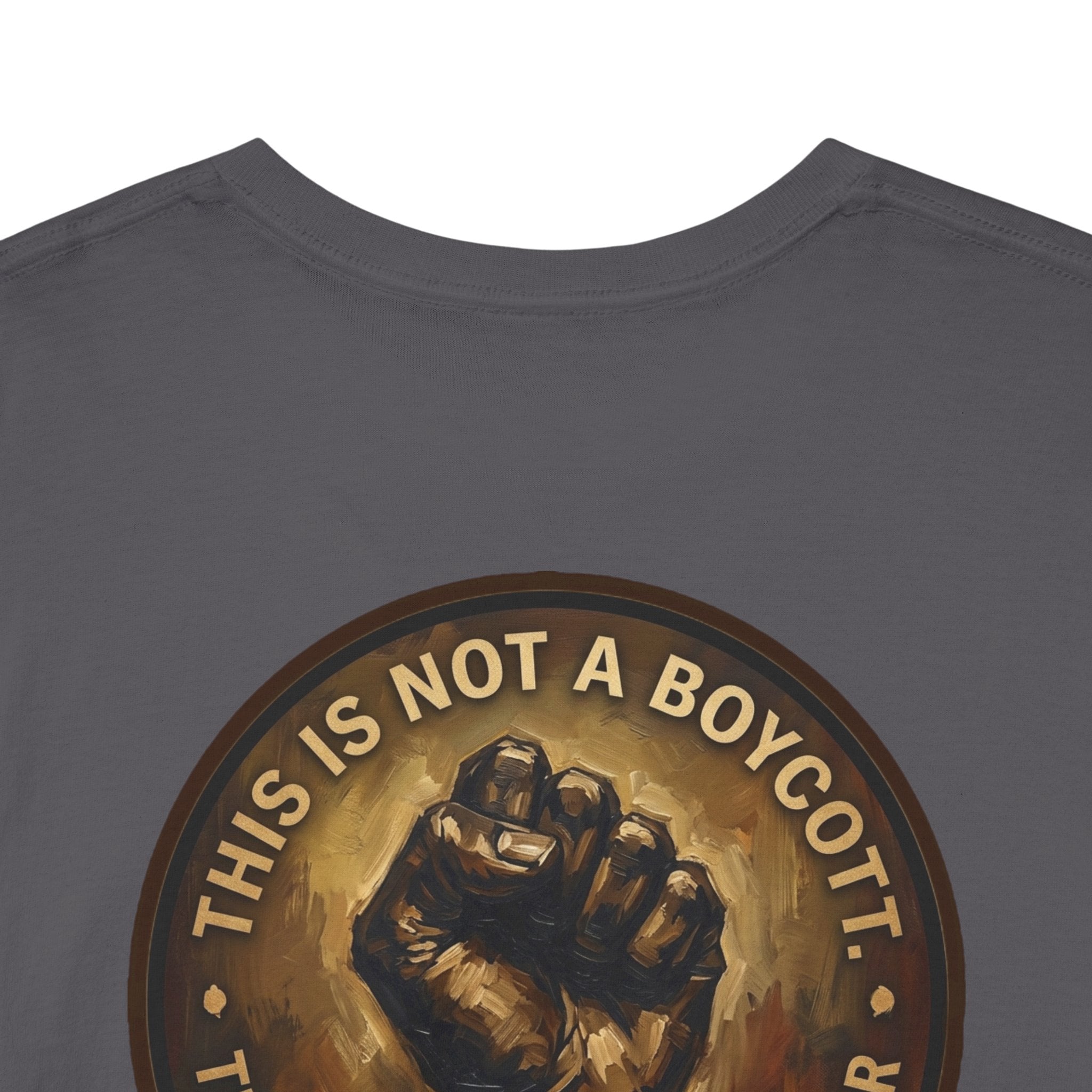 Jesus Portrait Tee with 'This Is Not A Boycott — This Is A Wealth Transfer' Back Emblem