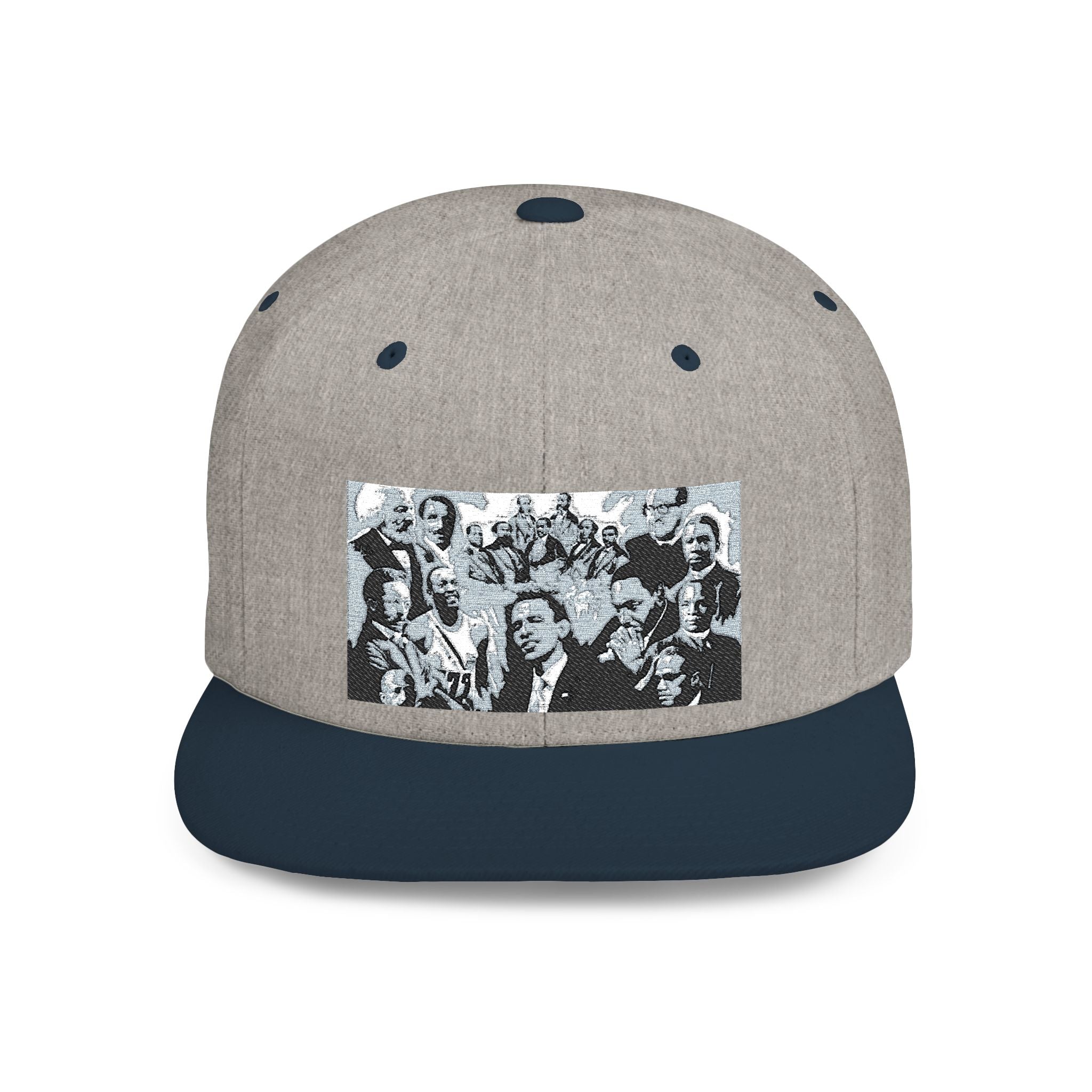 Copy of Reggae Vibes Flat Bill Snapback Hat — Colorful Rasta Music Patch