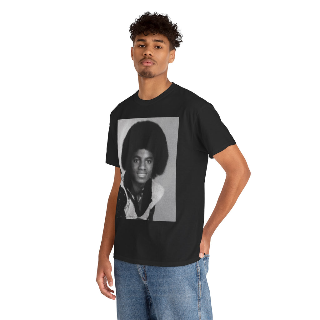 Graphic Tee — Retro Portrait Front with Black Power Fist Back