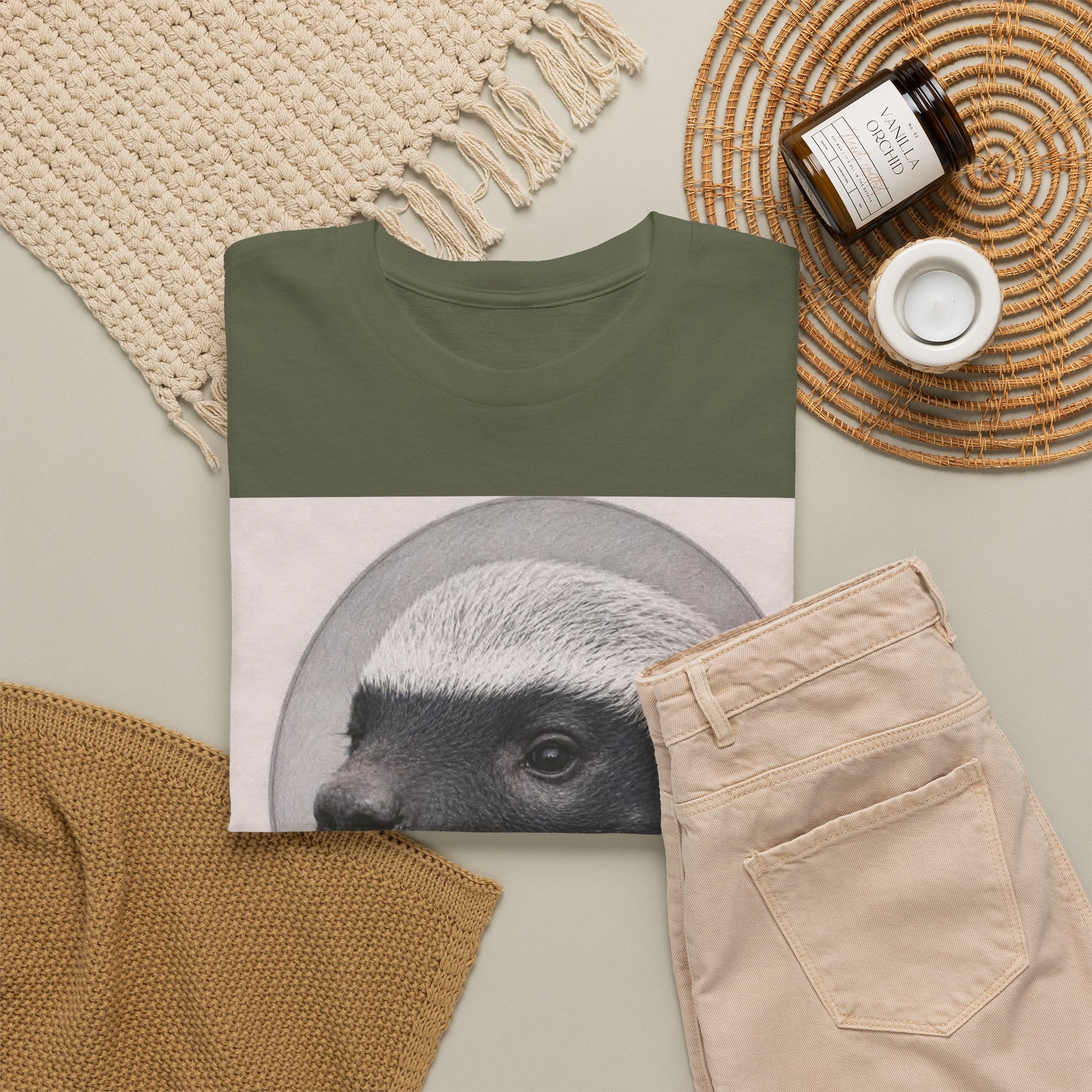 Badger Portrait Tee — "Which One of Y’all MF Said Something About a Home?" Graphic T‑Shirt