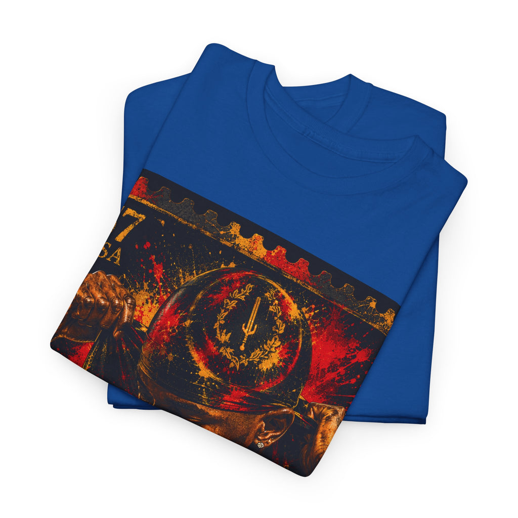 T-Shirt — Regal Afrocentric Portrait Tee (57 USA Stamp Design)