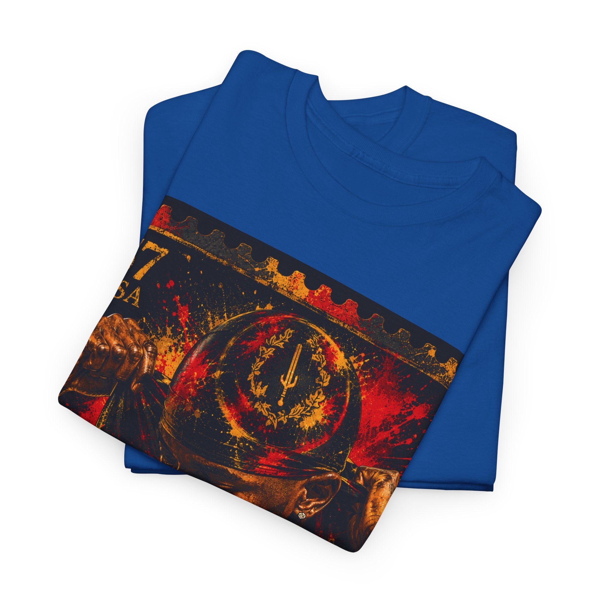 T-Shirt — Regal Afrocentric Portrait Tee (57 USA Stamp Design)