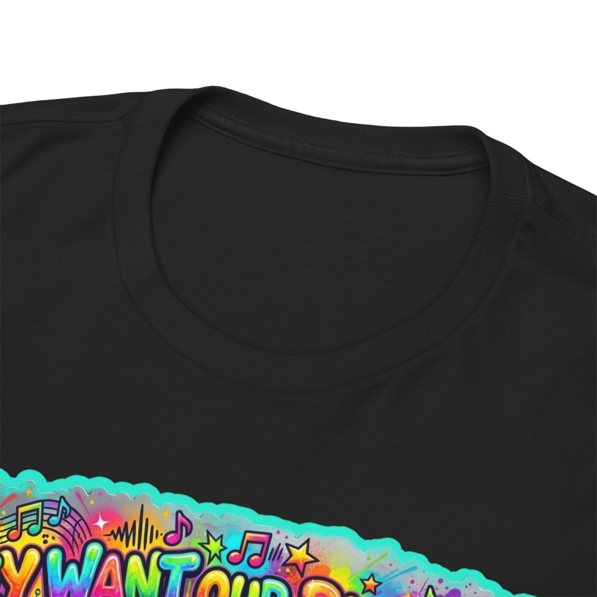 Music Vibes Tee — “They Want Our Rhythm But They Don’t Want Our Blues” Psychedelic Drip Note T-Shirt