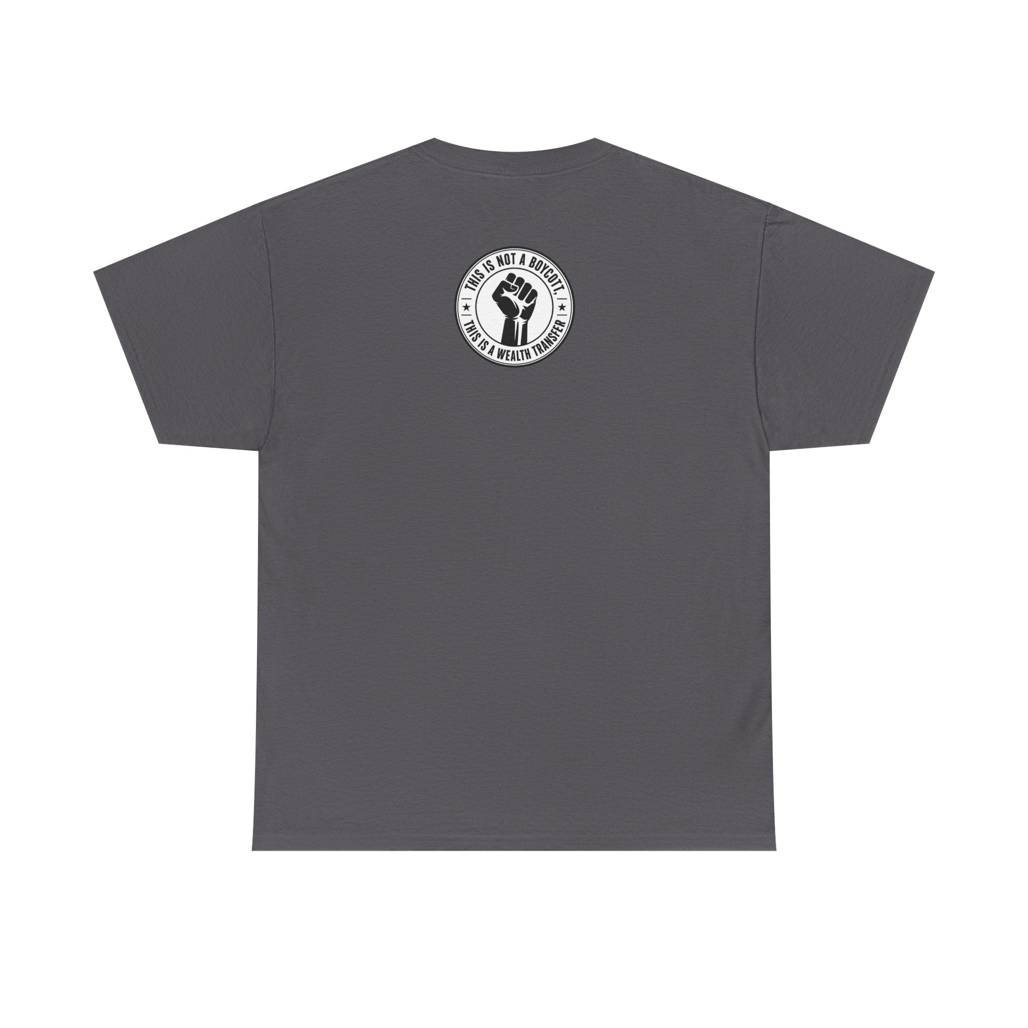 Graphic Tee — Retro Portrait Front with Black Power Fist Back