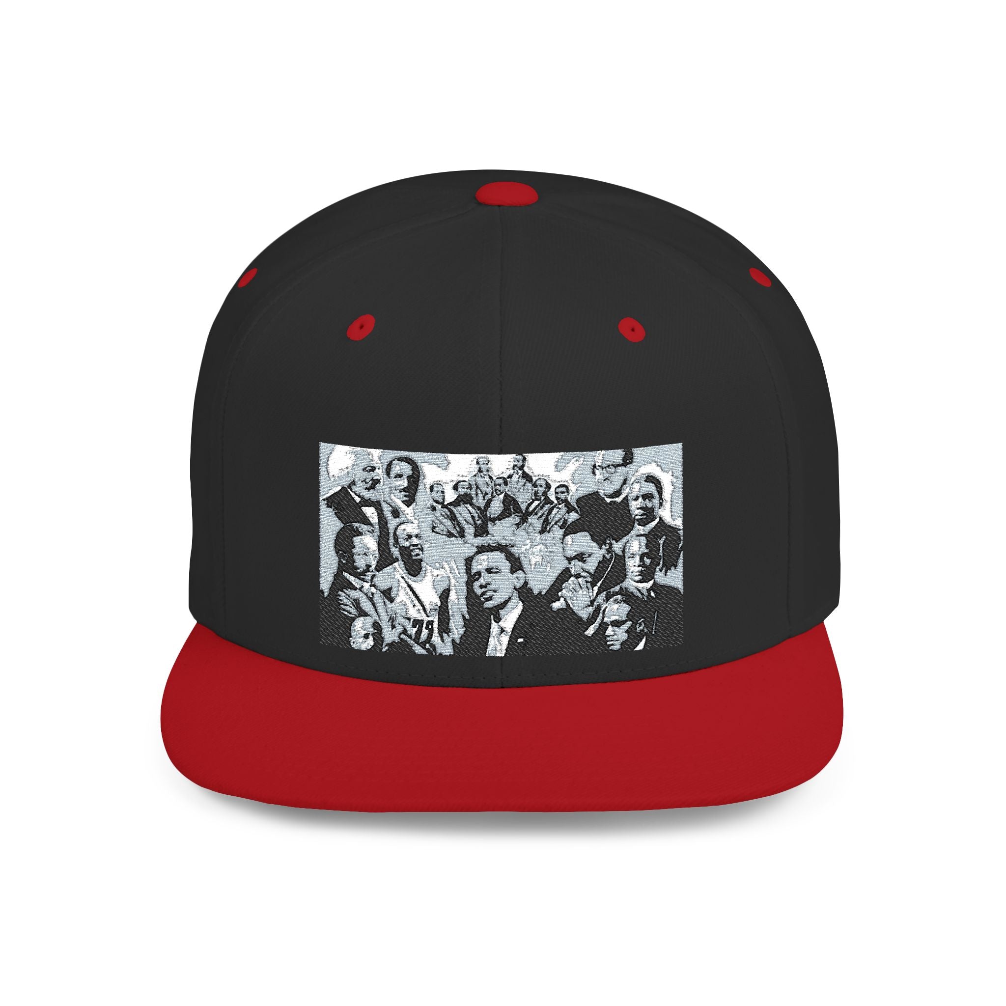 Copy of Reggae Vibes Flat Bill Snapback Hat — Colorful Rasta Music Patch