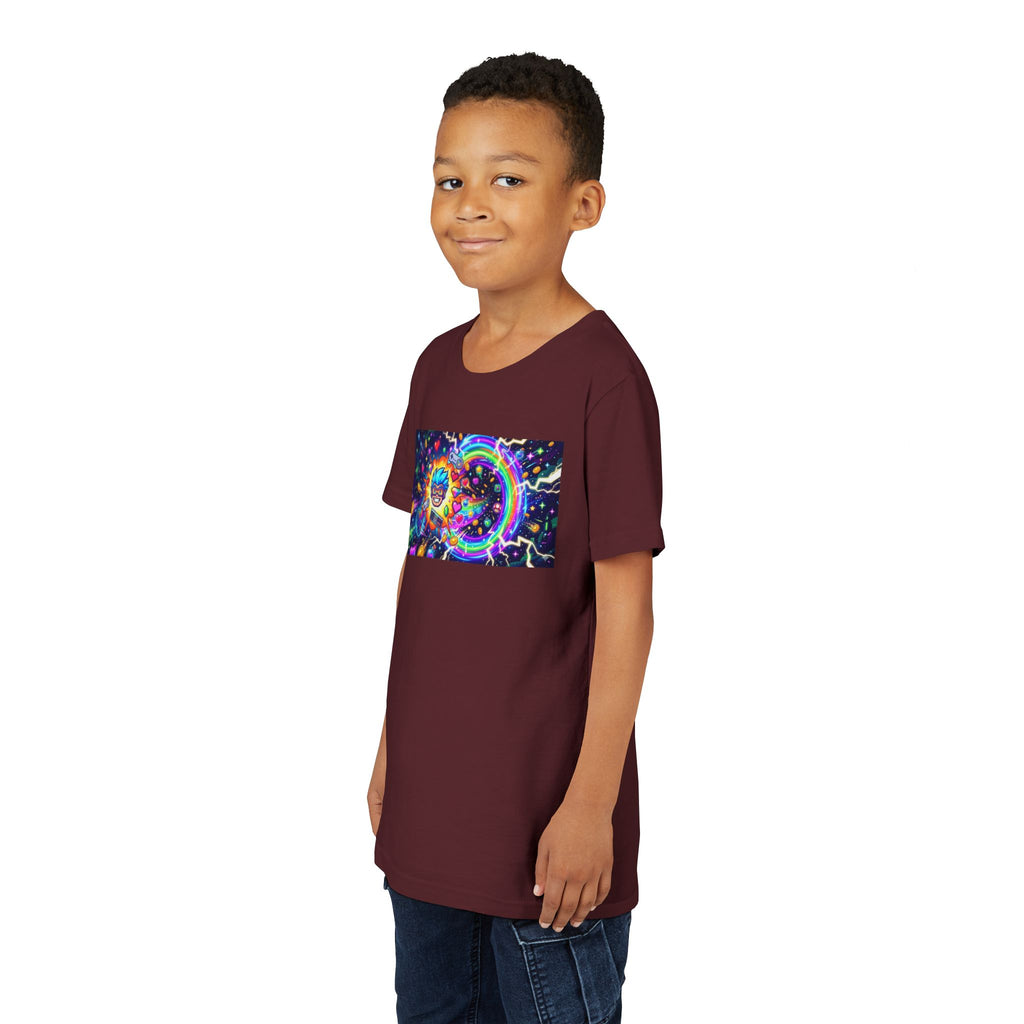 Kids Gaming Tee — Neon Rainbow Portal Gamer Shirt