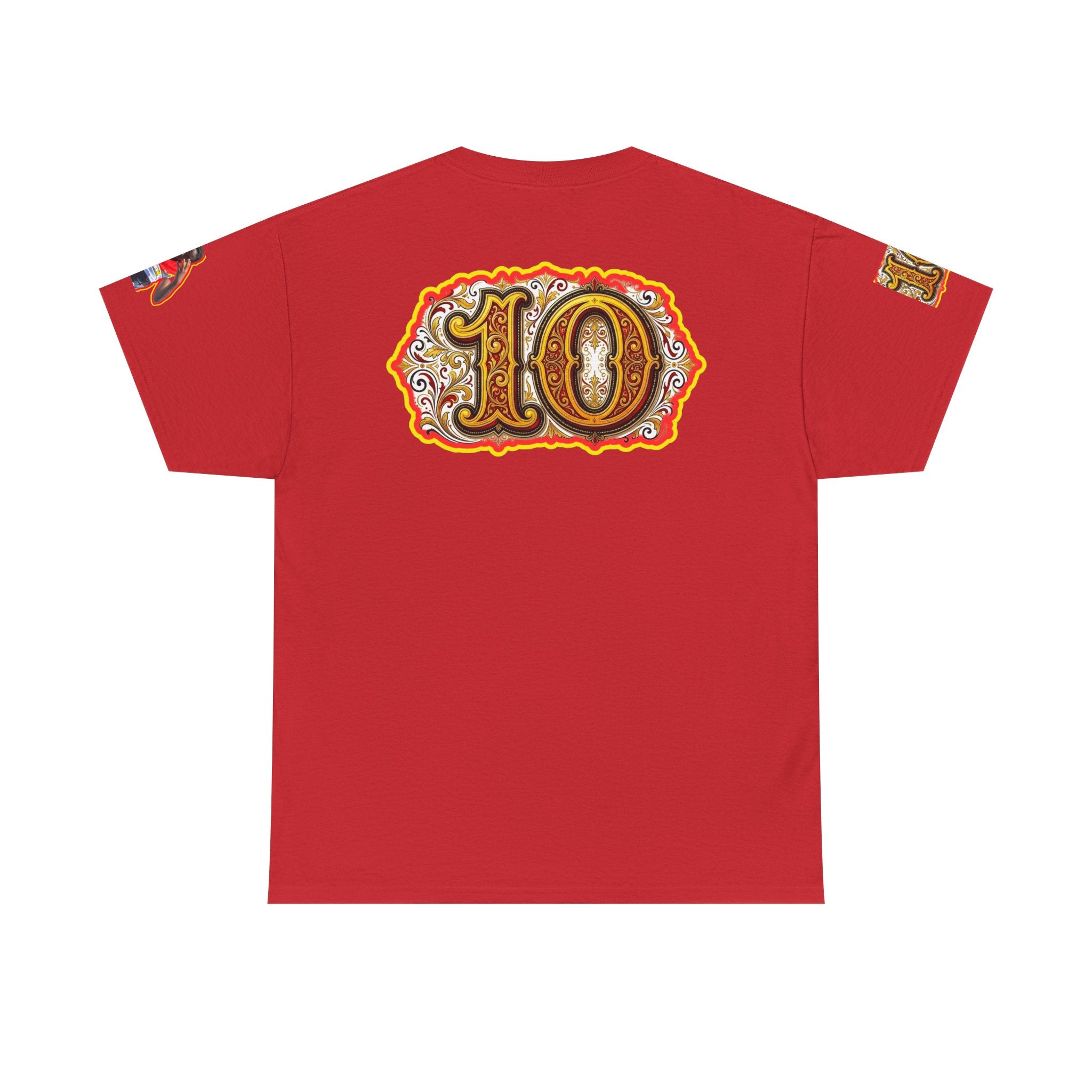 Fat Man Graphic Tee — Retro Boxing Design with '10' Back Patch
