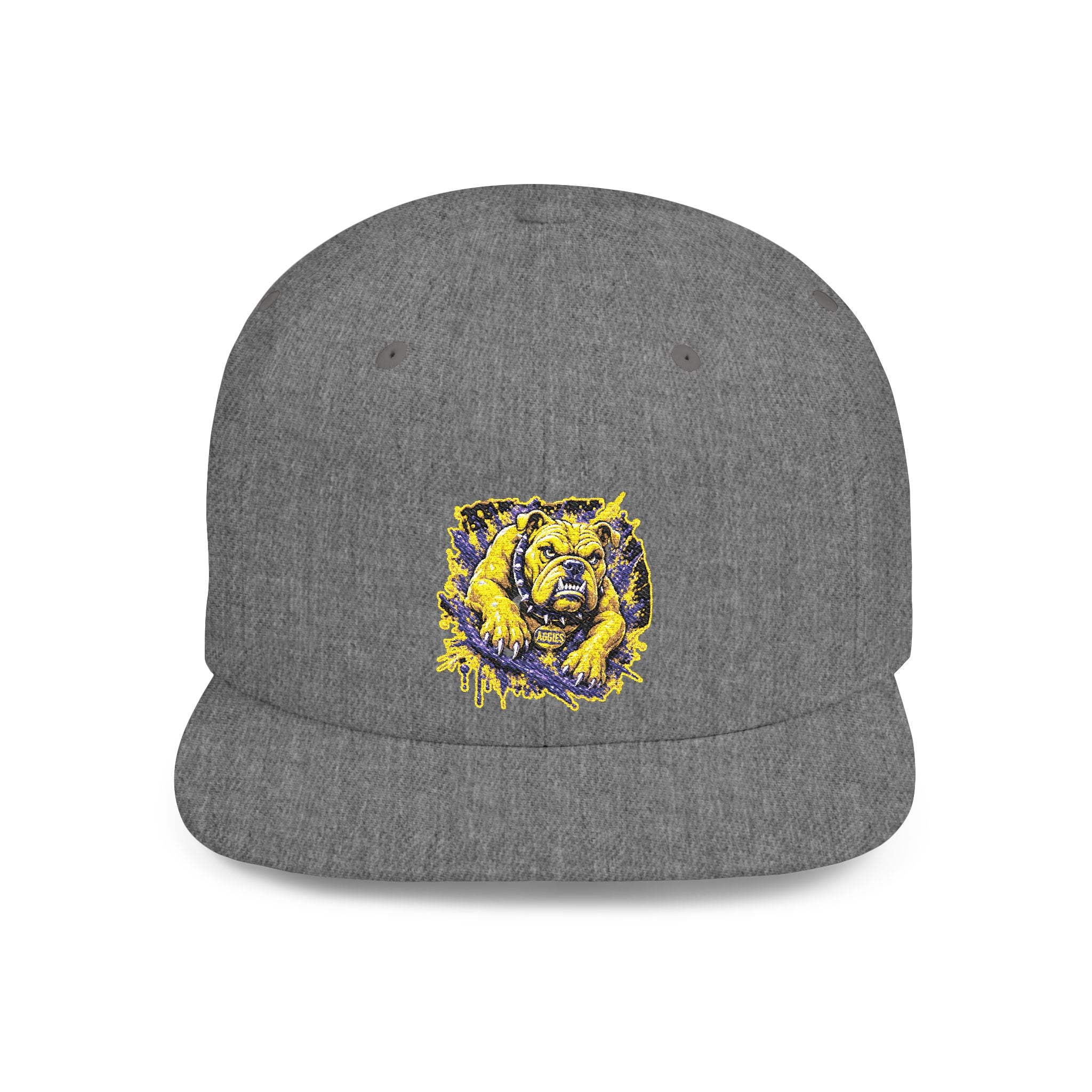 Lion Watercolor Snapback Hat — Yellow & Purple Lion Design