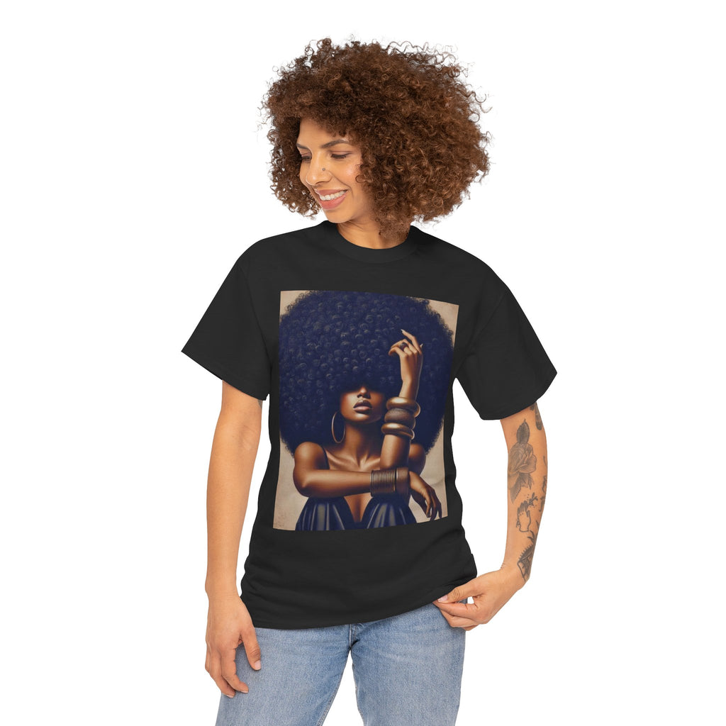Afro Goddess Portrait Tee — Empowerment Graphic T-Shirt