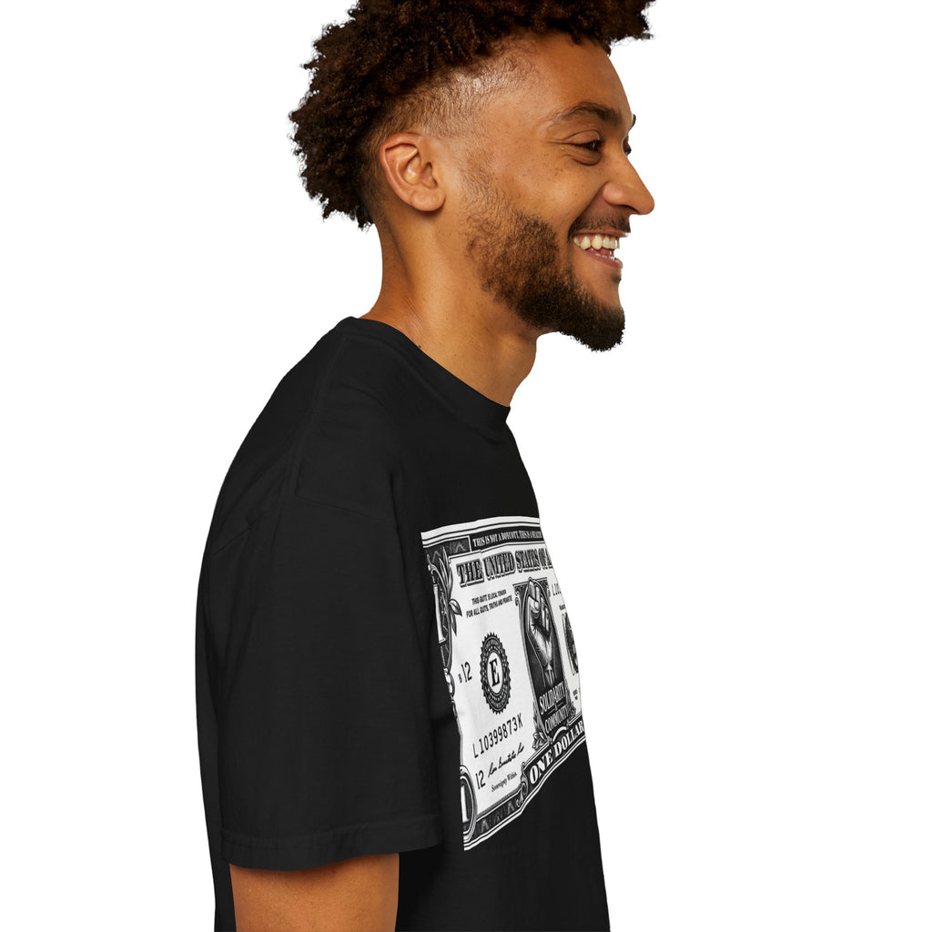 Wealth Transfer Dollar Graphic T-Shirt — “This Is Not A Boycott” Fist Design