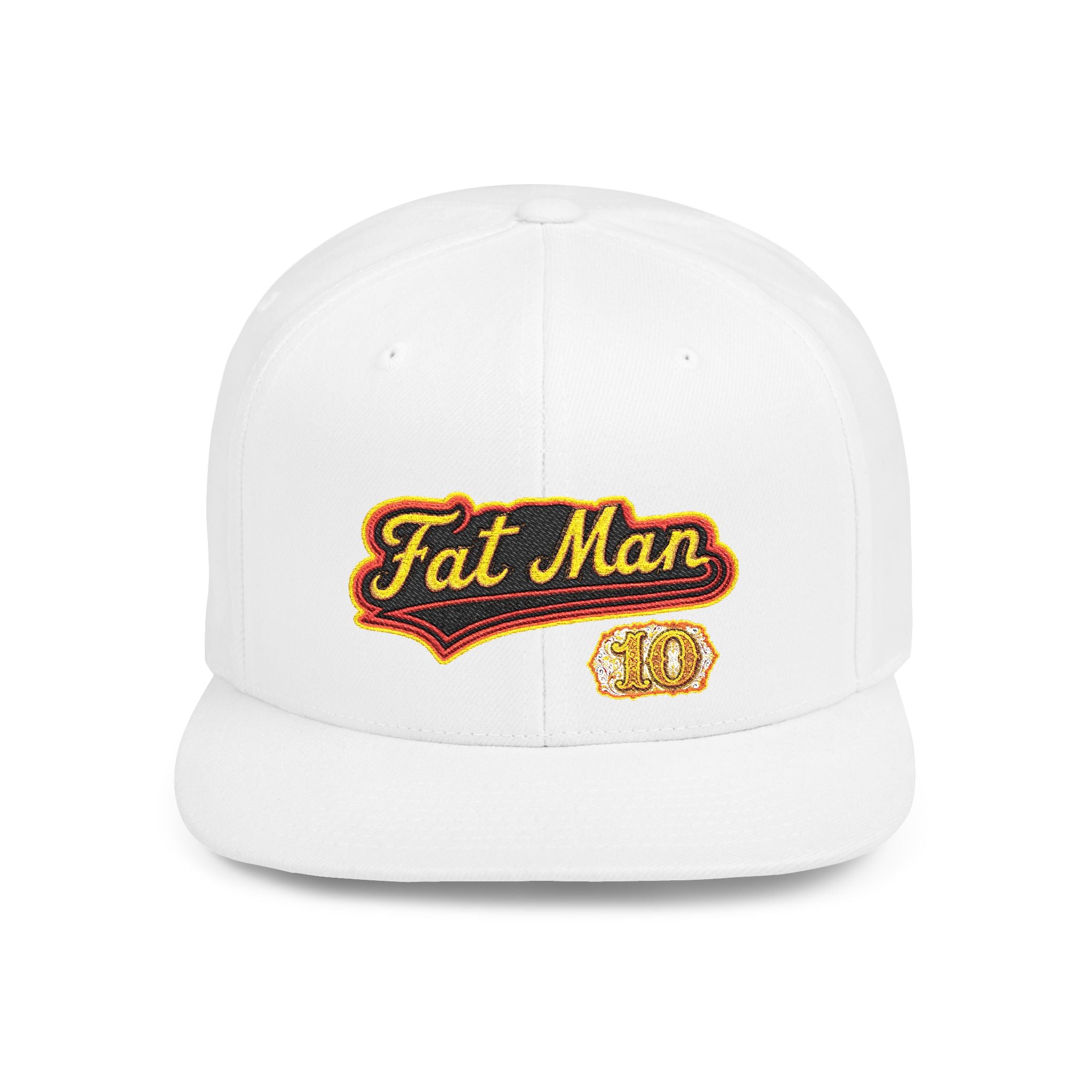 Snapback Hat — Embroidered “Fat Man” Vintage Script Cap