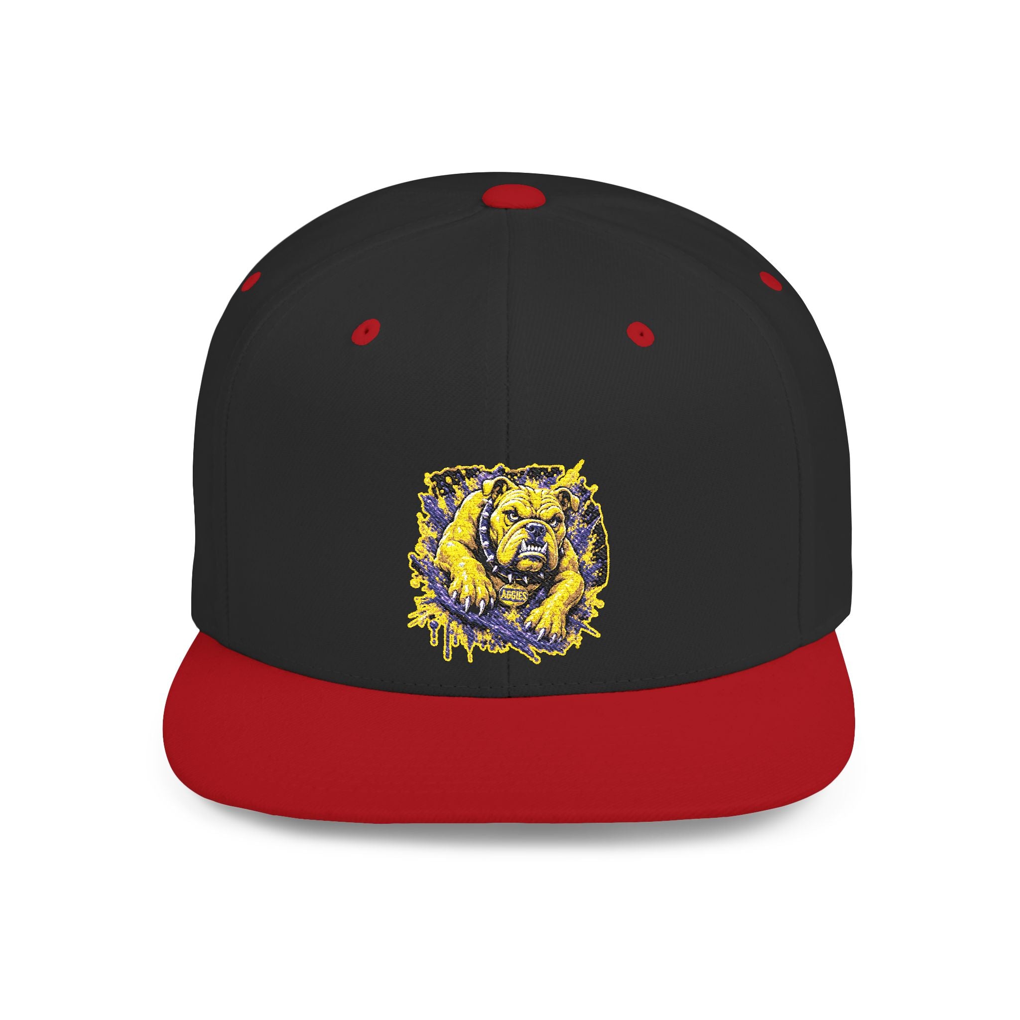 Lion Watercolor Snapback Hat — Yellow & Purple Lion Design
