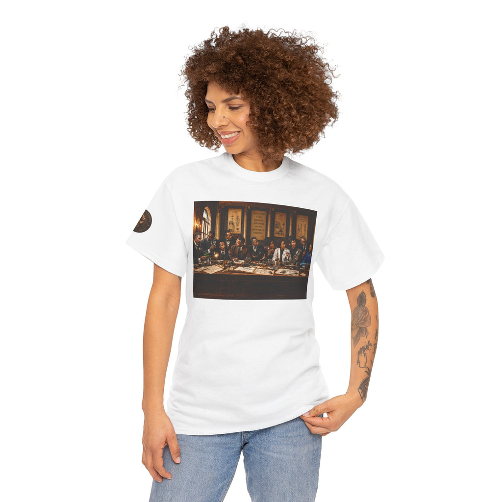 Graphic Tee — 'This Is Not A Boycott' Fist Emblem with Vintage Group Portrait