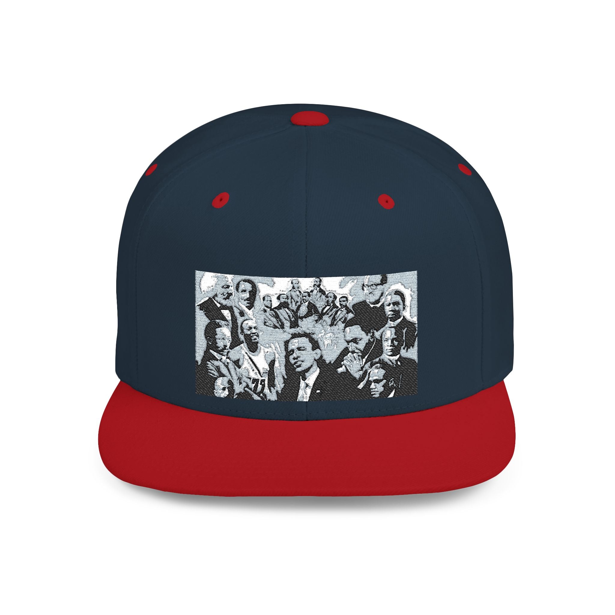 Copy of Reggae Vibes Flat Bill Snapback Hat — Colorful Rasta Music Patch