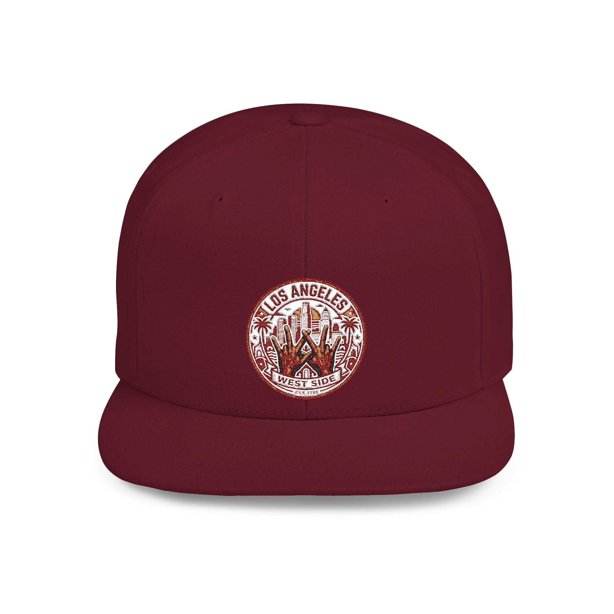 Wildflower Crown Snapback Hat — 'Little Dreamer' Floral Embroidered Flat Bill
