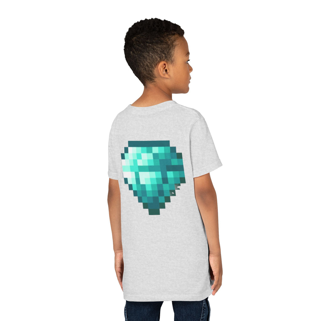 Youth Diamond Legend Tee — Pixel Minecraft-Style Gem Graphic Shirt