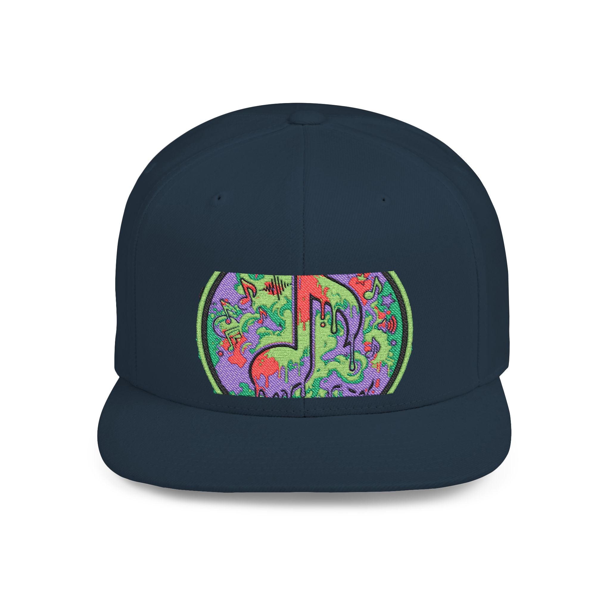 Copy of Copy of Flat Bill Snapback Hat — Retro Dance Crew Graphic Cap