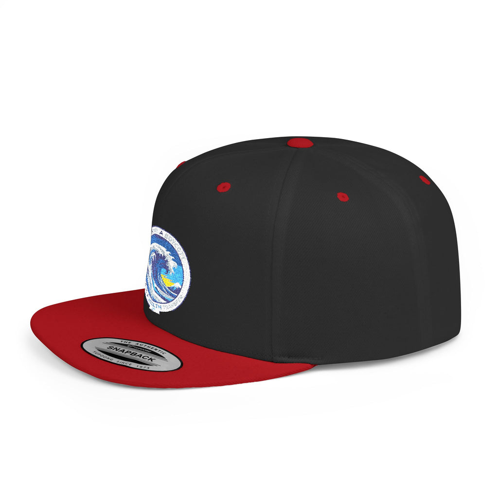 Copy of Reggae Vibes Flat Bill Snapback Hat — Colorful Rasta Music Patch