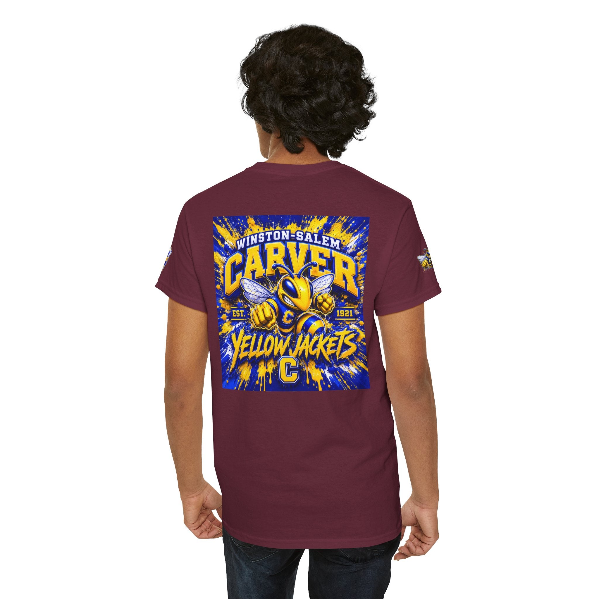 Carver Yellow Jackets Graphic T‑Shirt — Winston‑Salem School Spirit Tee