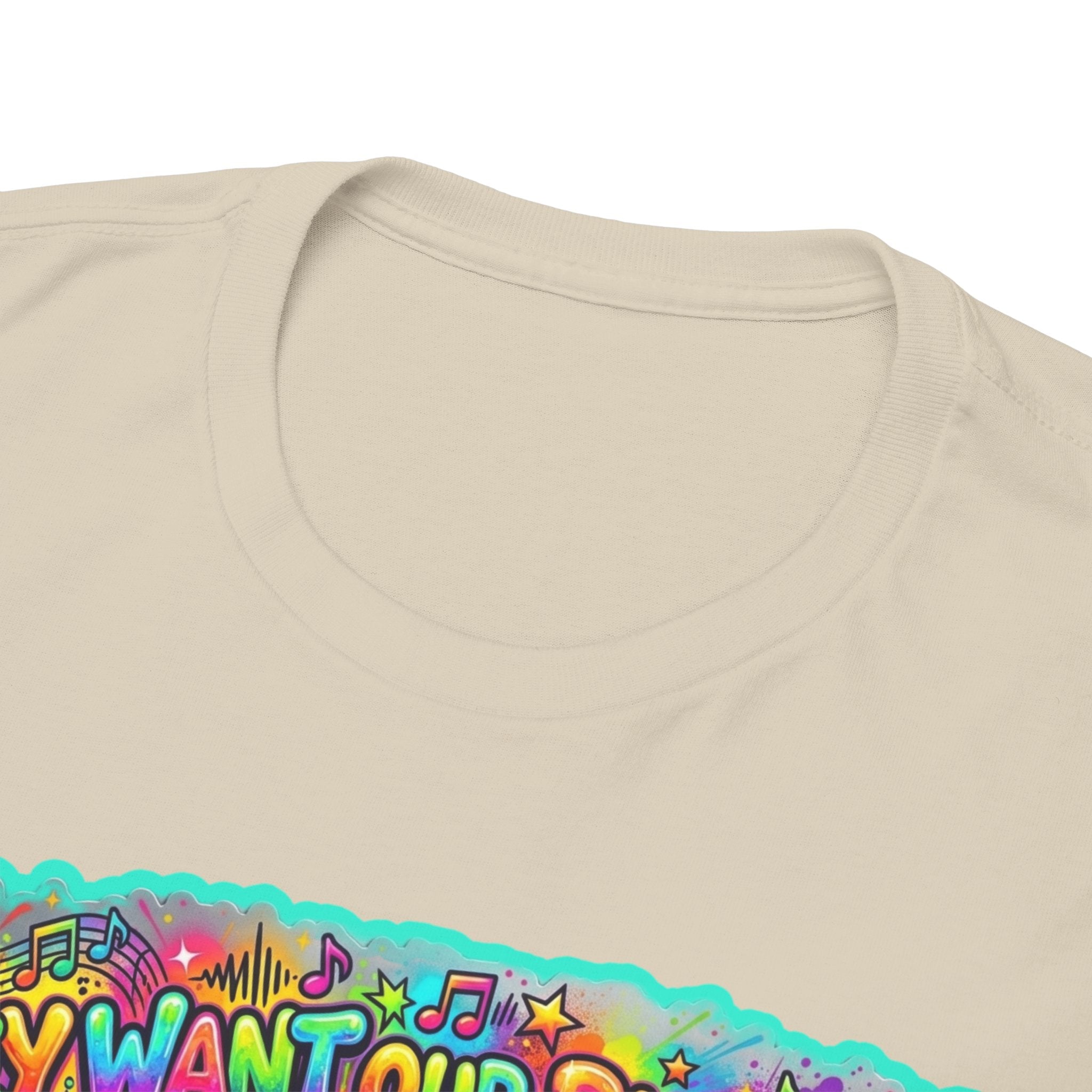 Music Vibes Tee — “They Want Our Rhythm But They Don’t Want Our Blues” Psychedelic Drip Note T-Shirt
