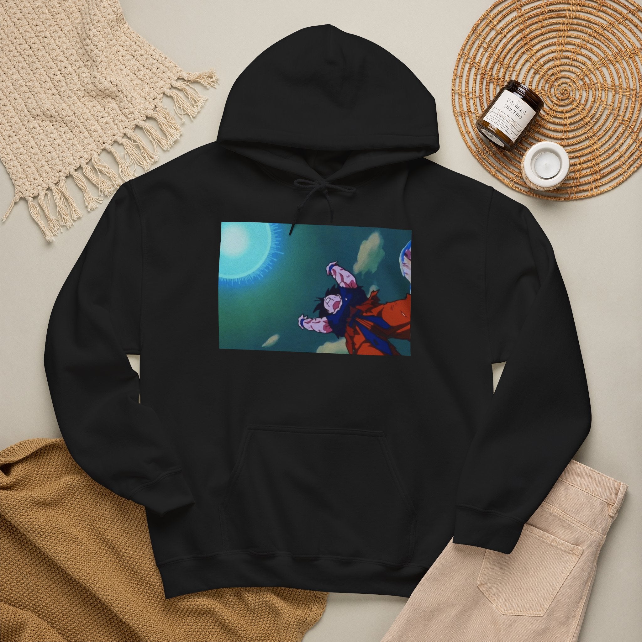 Anime Night Sky Hoodie — Girls Under the Moon Graphic Sweatshirt
