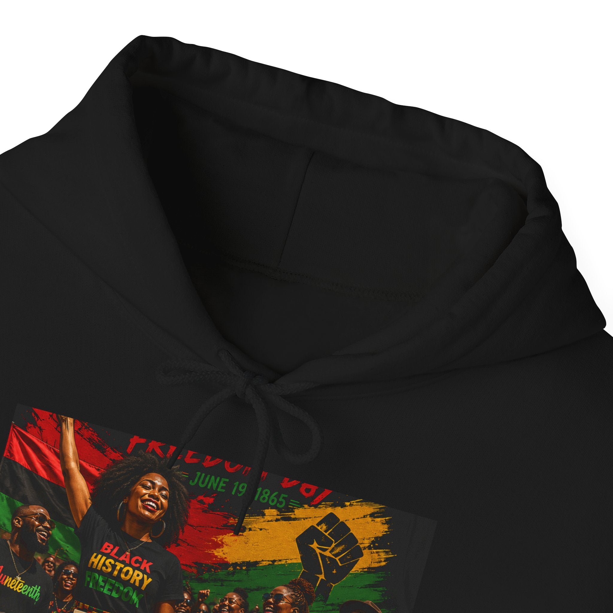 Juneteenth Celebration Hoodie — Juneteenth 1865 Freedom Retro Graphic Hooded Sweatshirt