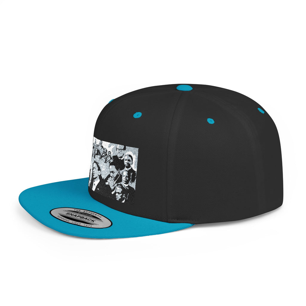 Copy of Reggae Vibes Flat Bill Snapback Hat — Colorful Rasta Music Patch