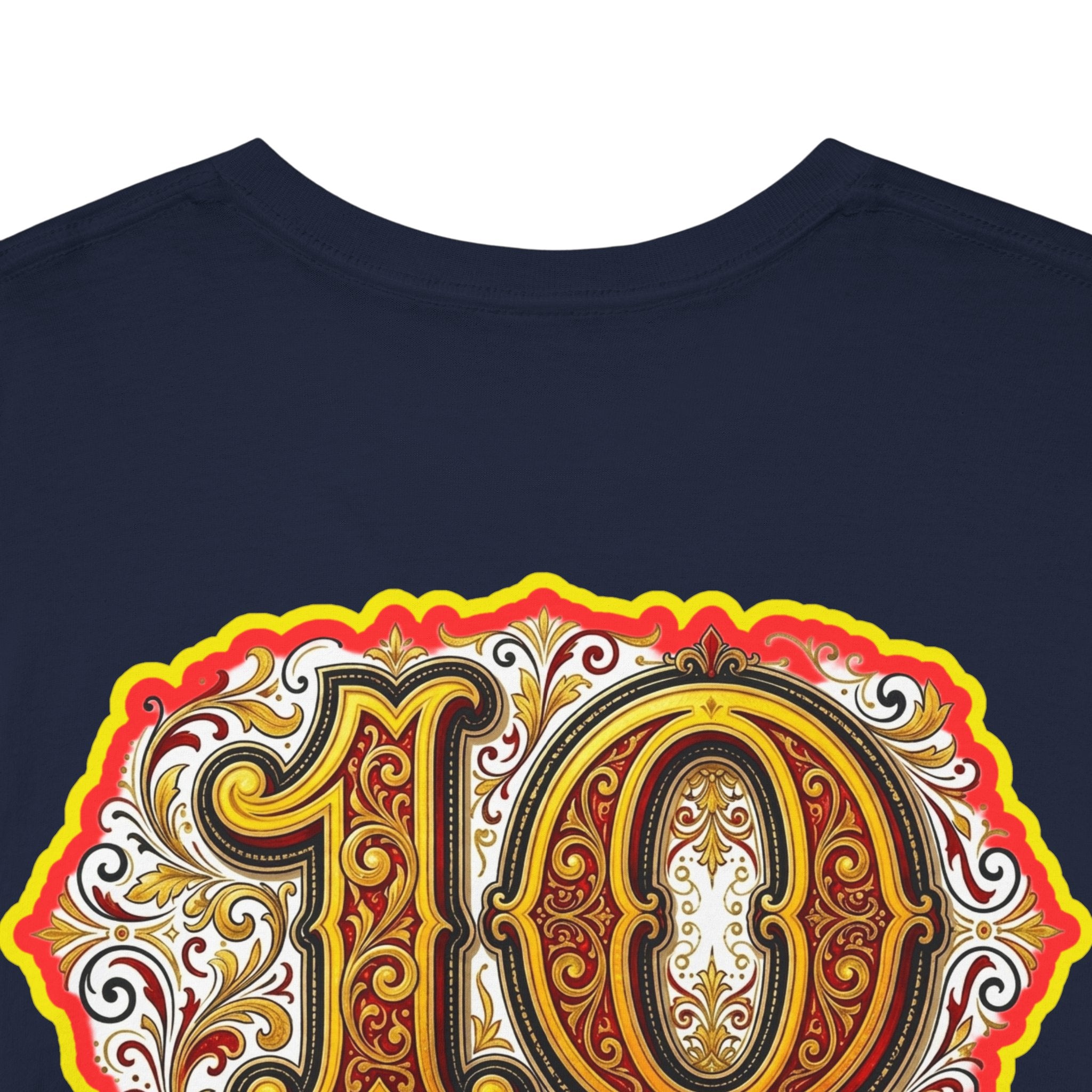 Fat Man Graphic Tee — Retro Boxing Design with '10' Back Patch